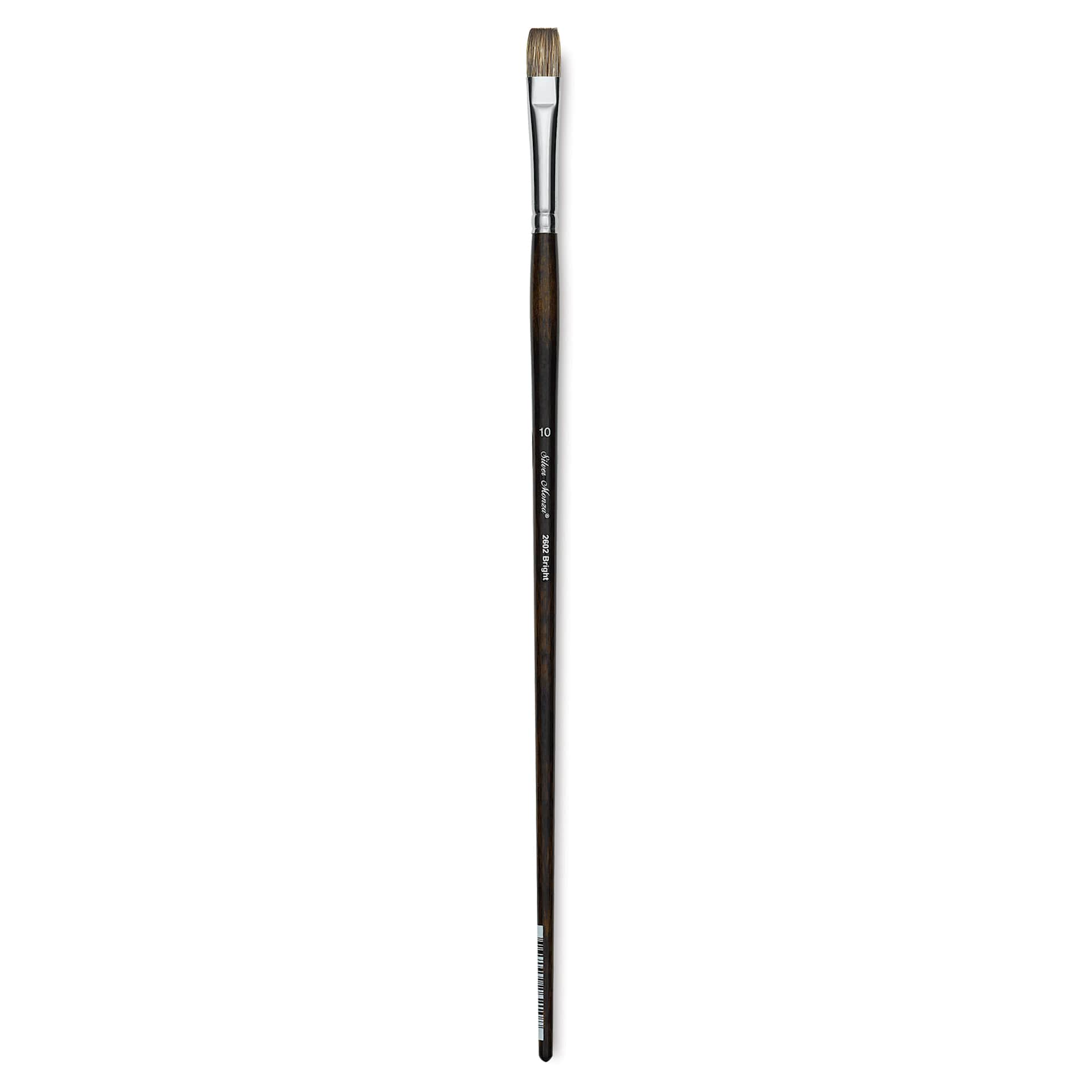 Silver Brush Monza Synthetic Mongoose Artist Brush - Long Handle, Bright, Size 10
