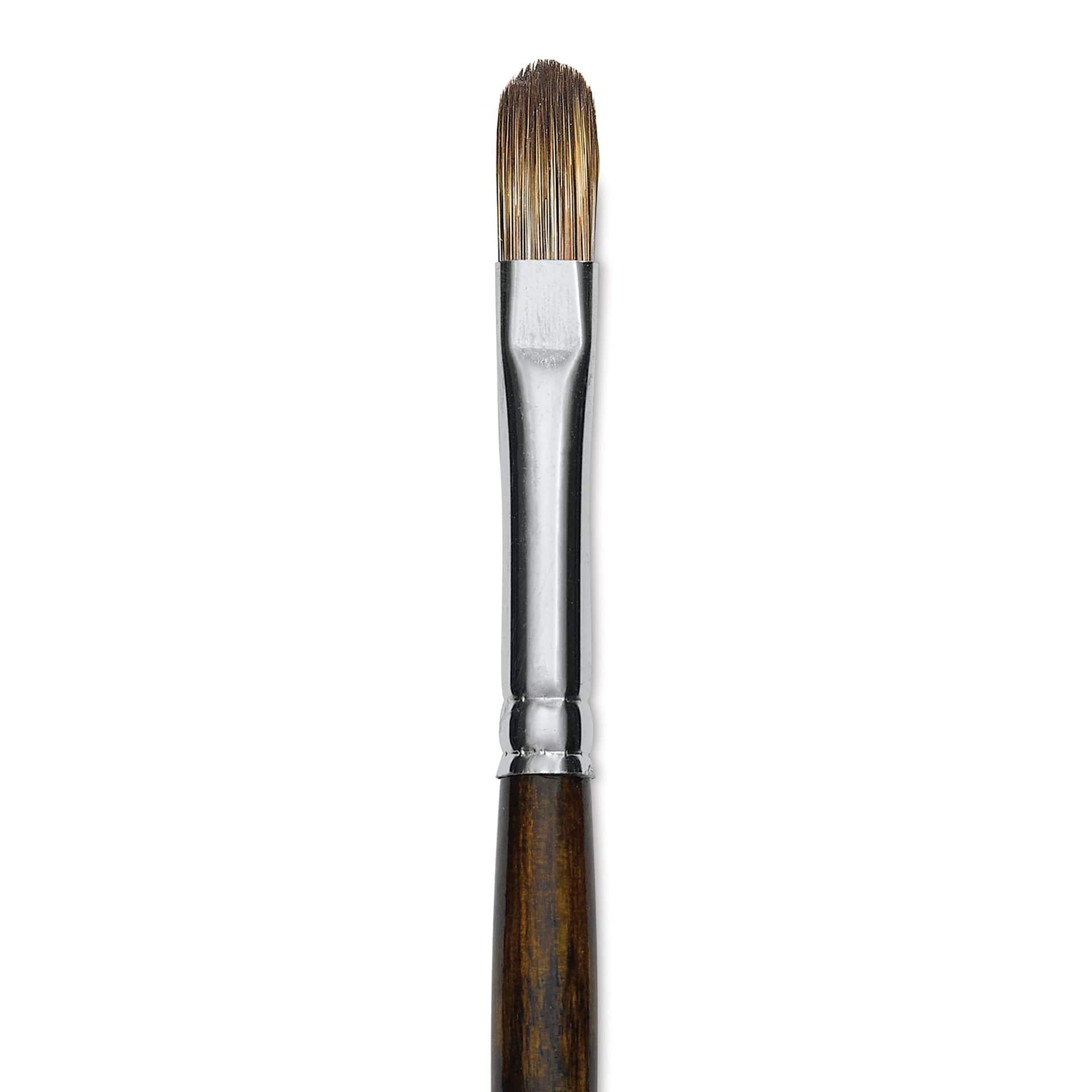 Silver Brush Monza Synthetic Mongoose Artist Brush - Long Handle, Filbert, Size 6 (close up)