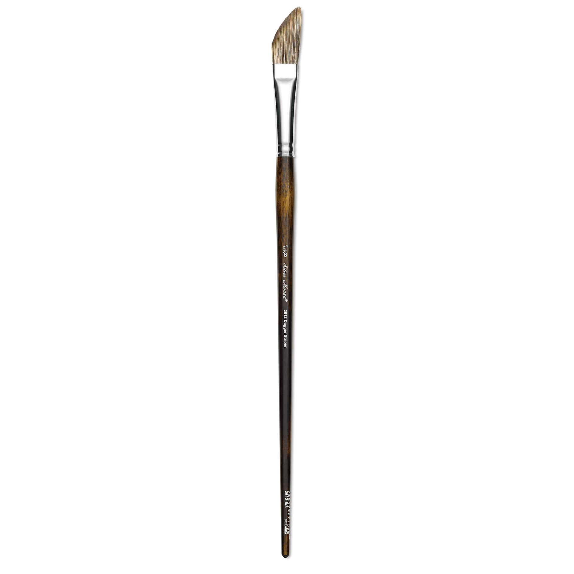 Silver Brush Monza Synthetic Mongoose Artist Brush - Long Handle, Dagger Striper, Size 5/8"
