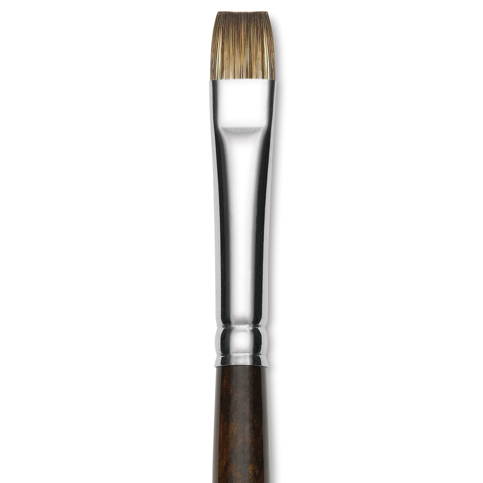 Silver Brush Monza Synthetic Mongoose Artist Brush - Long Handle, Short Bright, Size 8 (close up)