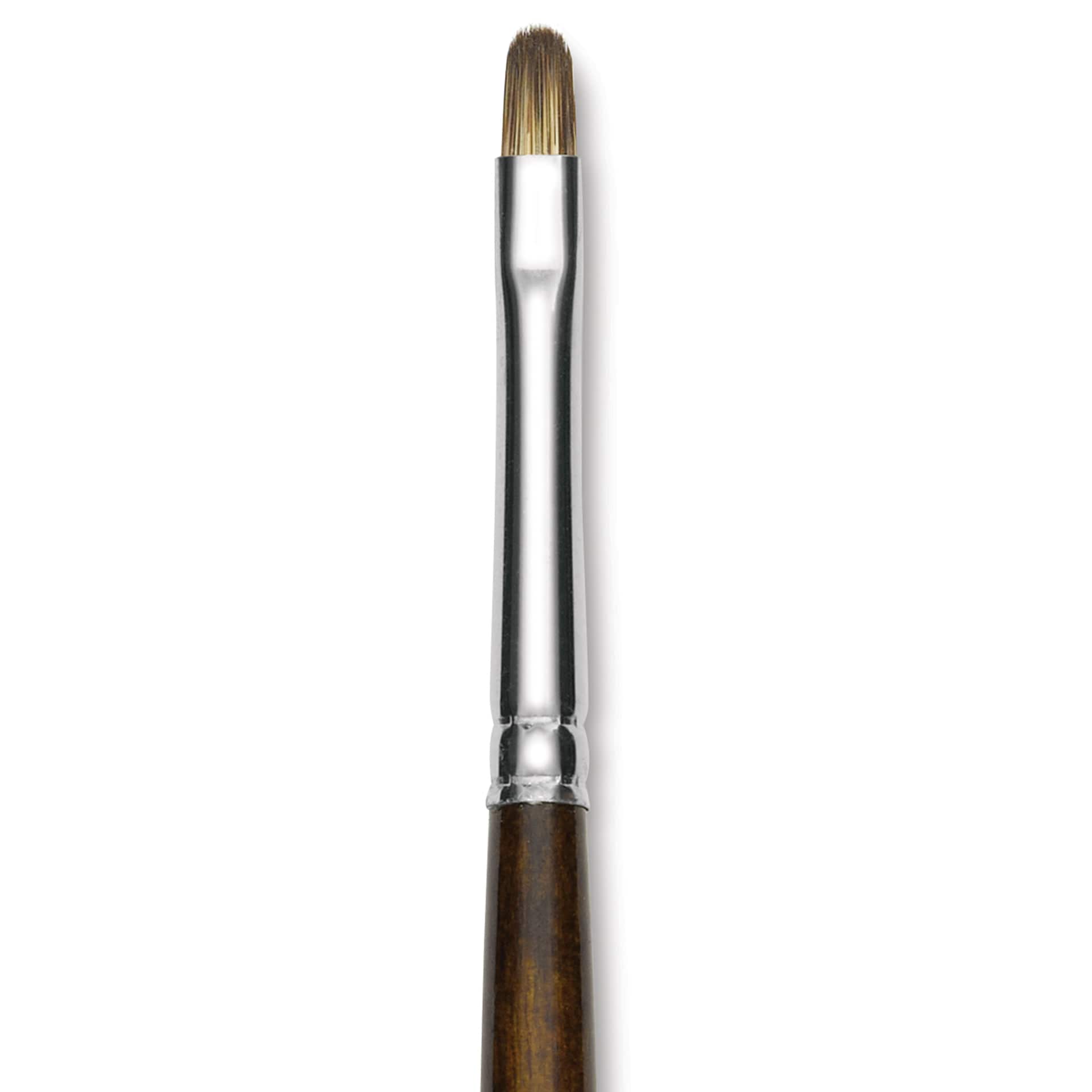 Silver Brush Monza Synthetic Mongoose Artist Brush - Long Handle, Short Filbert, Size 2 (close up)
