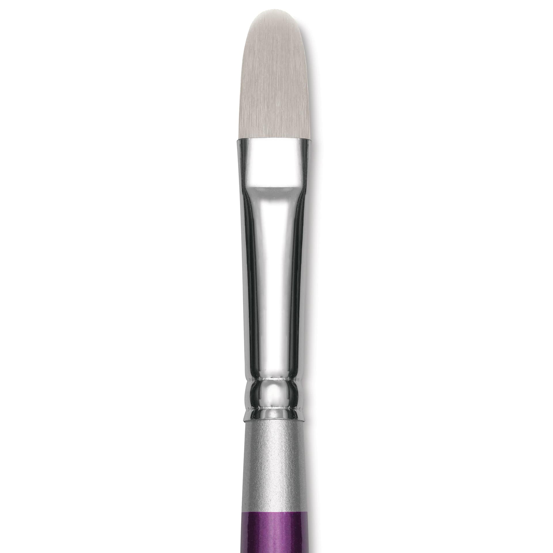Silver Brush Silver Silk 88 Synthetic Brush - Short Handle, Oval Crescent, Size 1/2", close-up