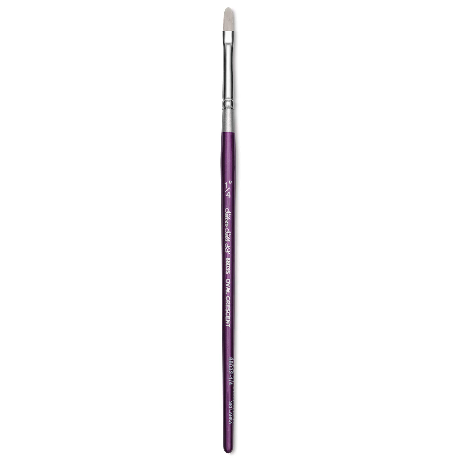 Silver Brush Silver Silk 88 Synthetic Brush - Short Handle, Oval Crescent, Size 1/4"
