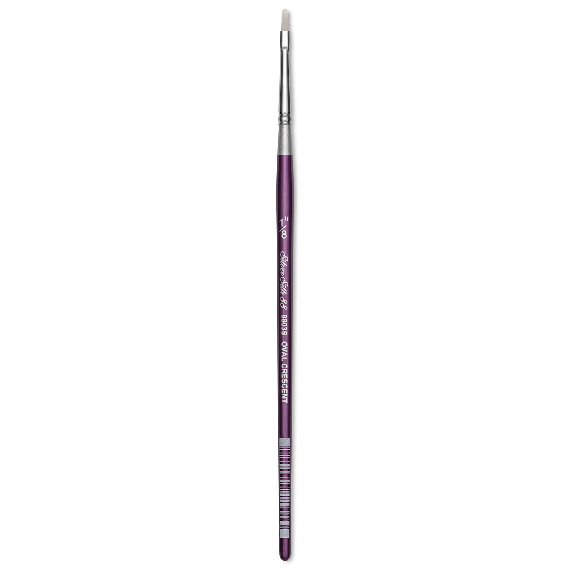 Silver Brush Silver Silk 88 Synthetic Brush - Short Handle, Oval Crescent, Size 1/8"