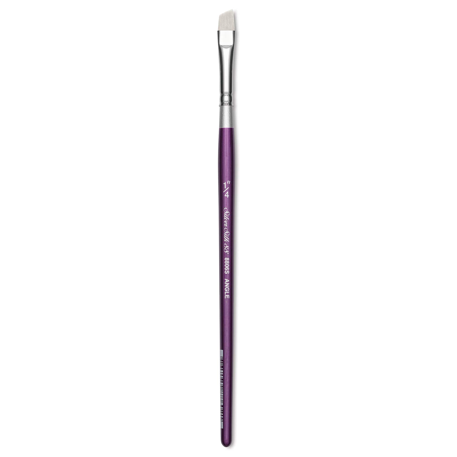 Silver Brush Silver Silk 88 Synthetic Brush - Short Handle, Angle, Size 1/4"