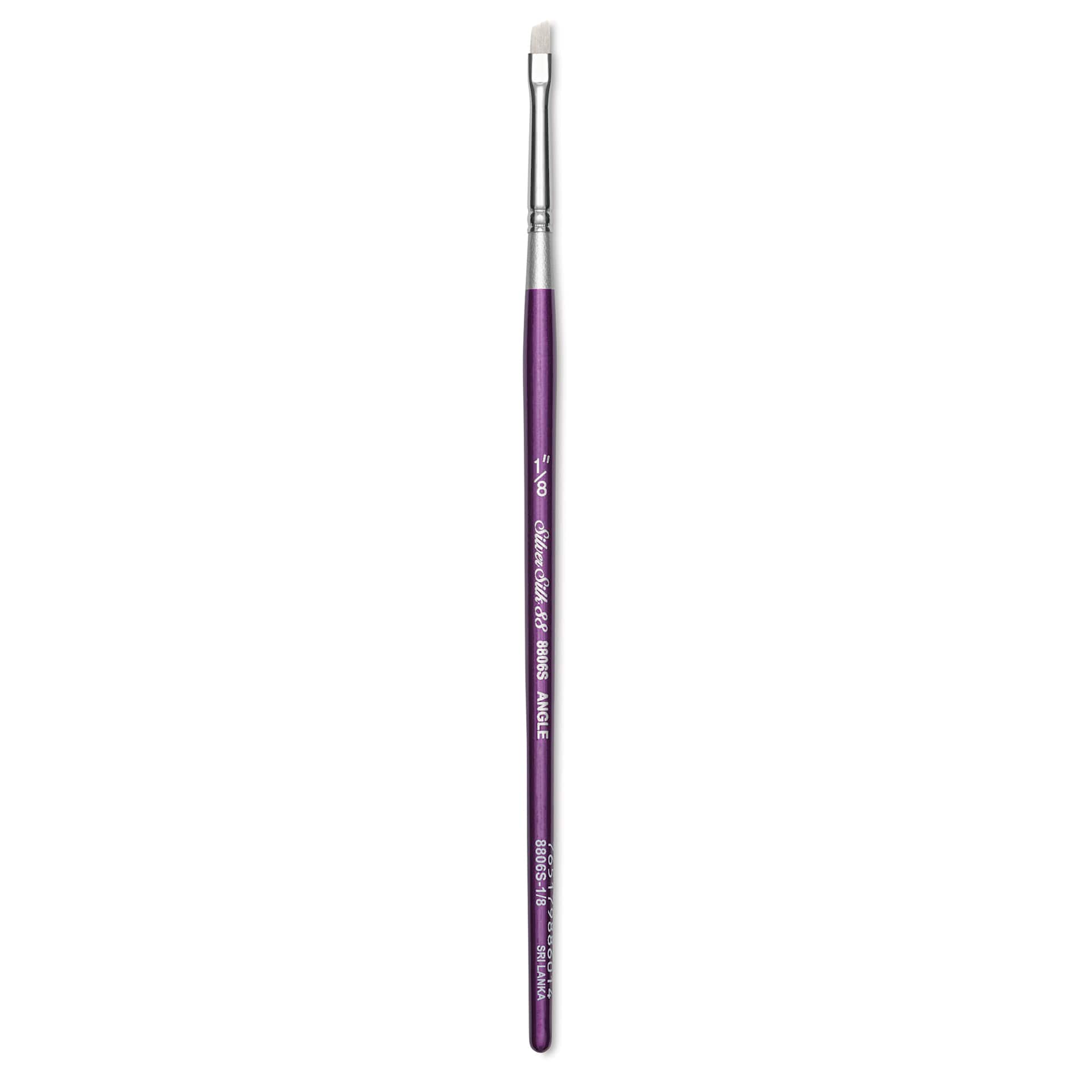 Silver Brush Silver Silk 88 Synthetic Brush - Short Handle, Angle, Size 1/8"