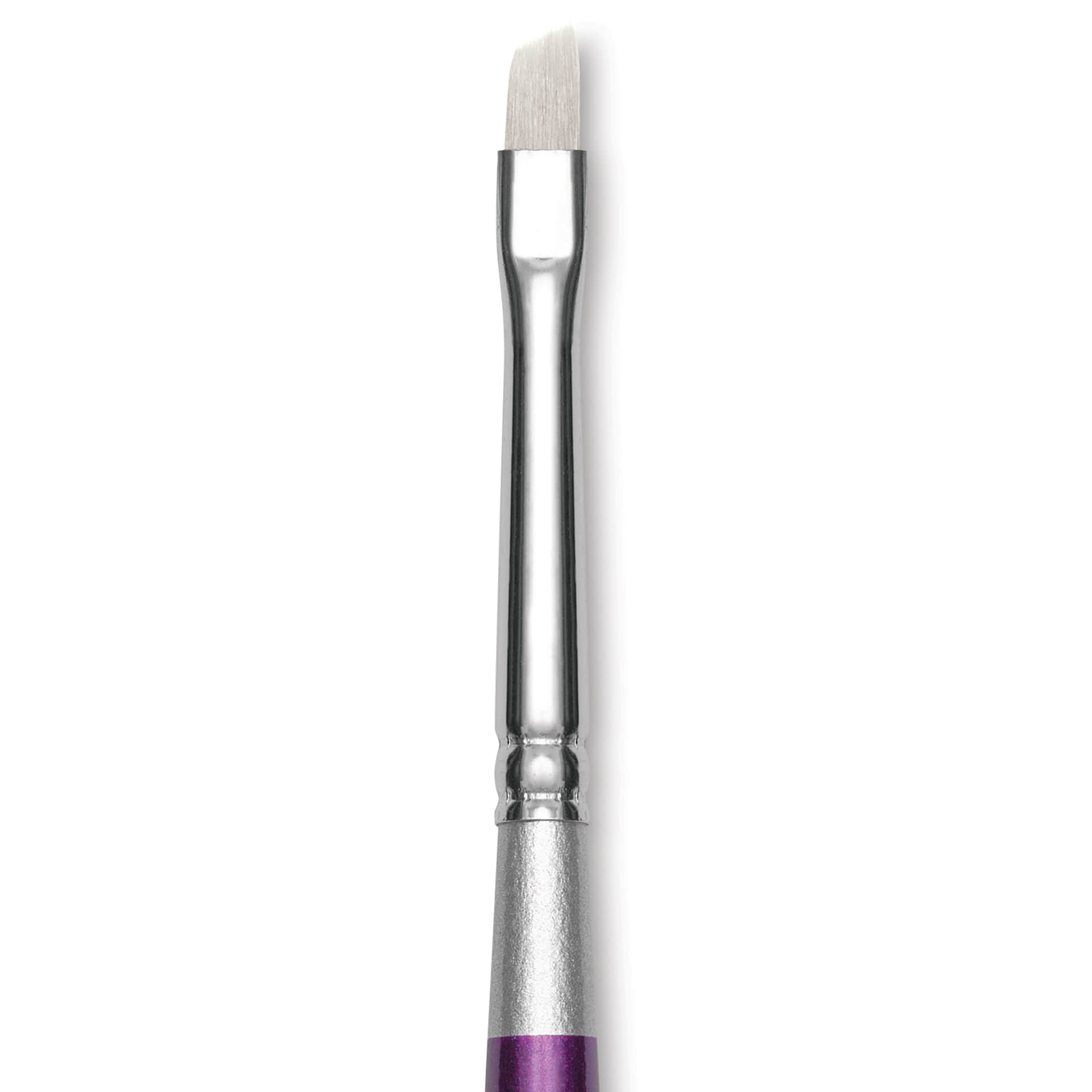 Silver Brush Silver Silk 88 Synthetic Brush - Short Handle, Angle, Size 1/8", close-up
