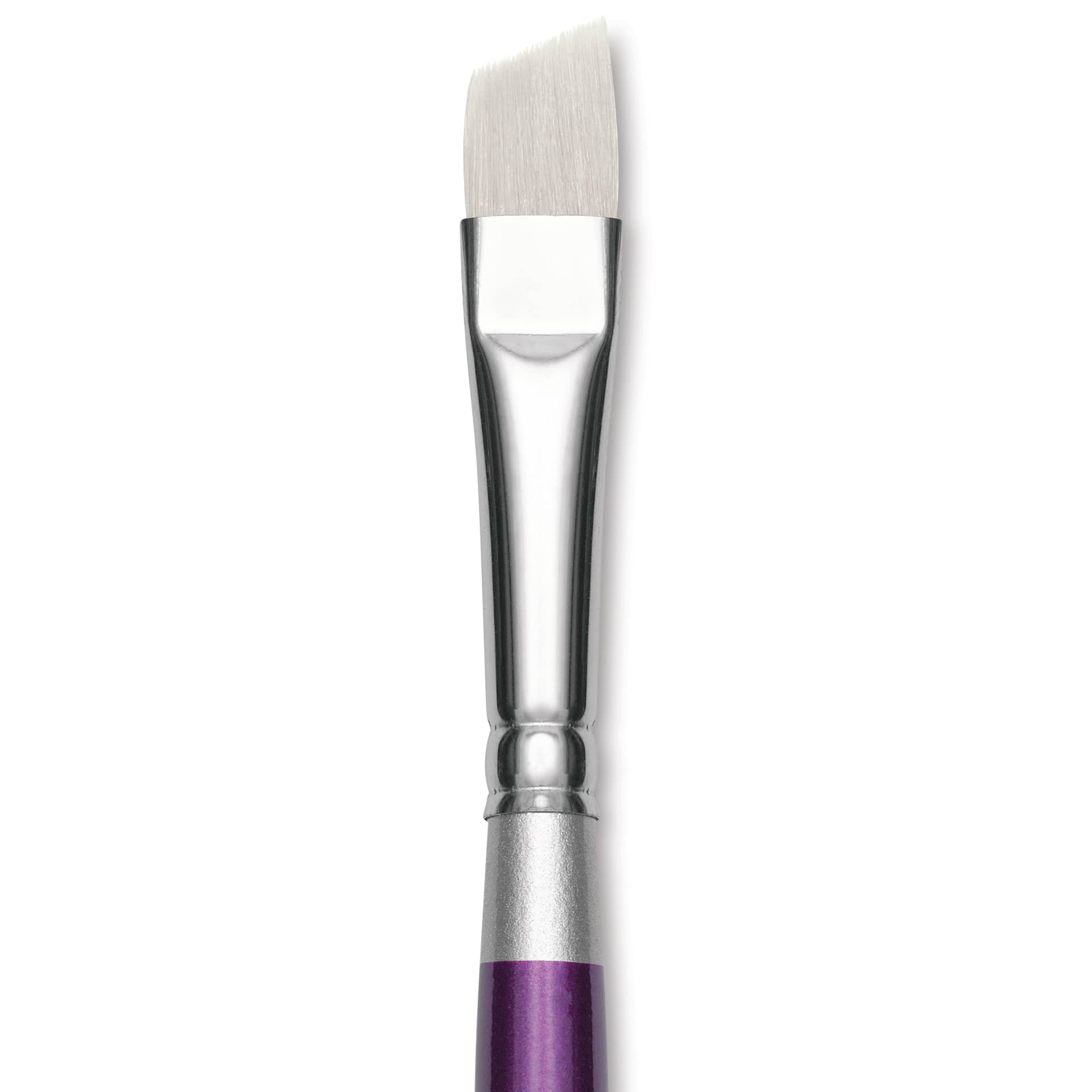 Silver Brush Silver Silk 88 Synthetic Brush - Short Handle, Angle, Size 3/8", close-up