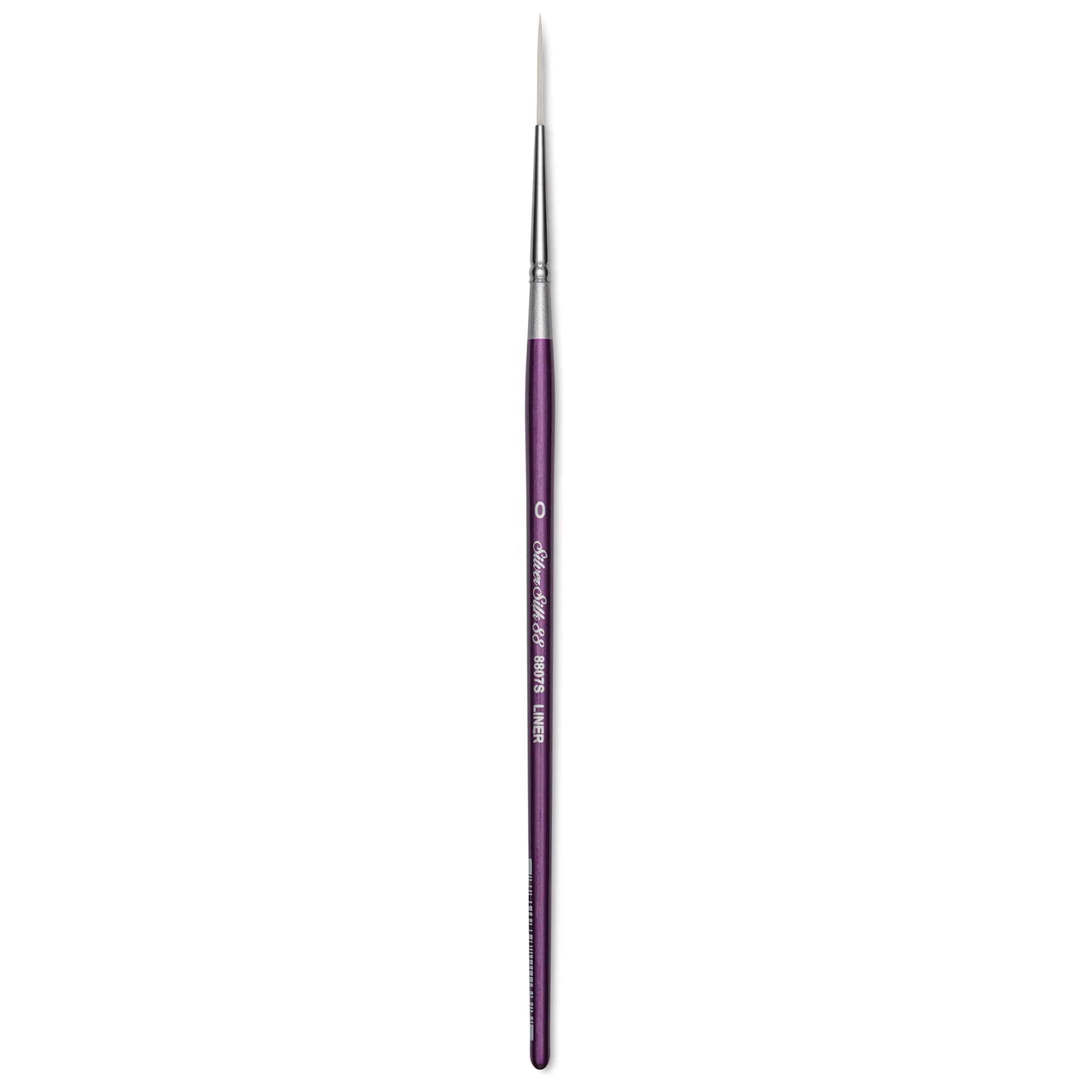 Silver Brush Silver Silk 88 Synthetic Brush - Short Handle, Script Liner, Size 0