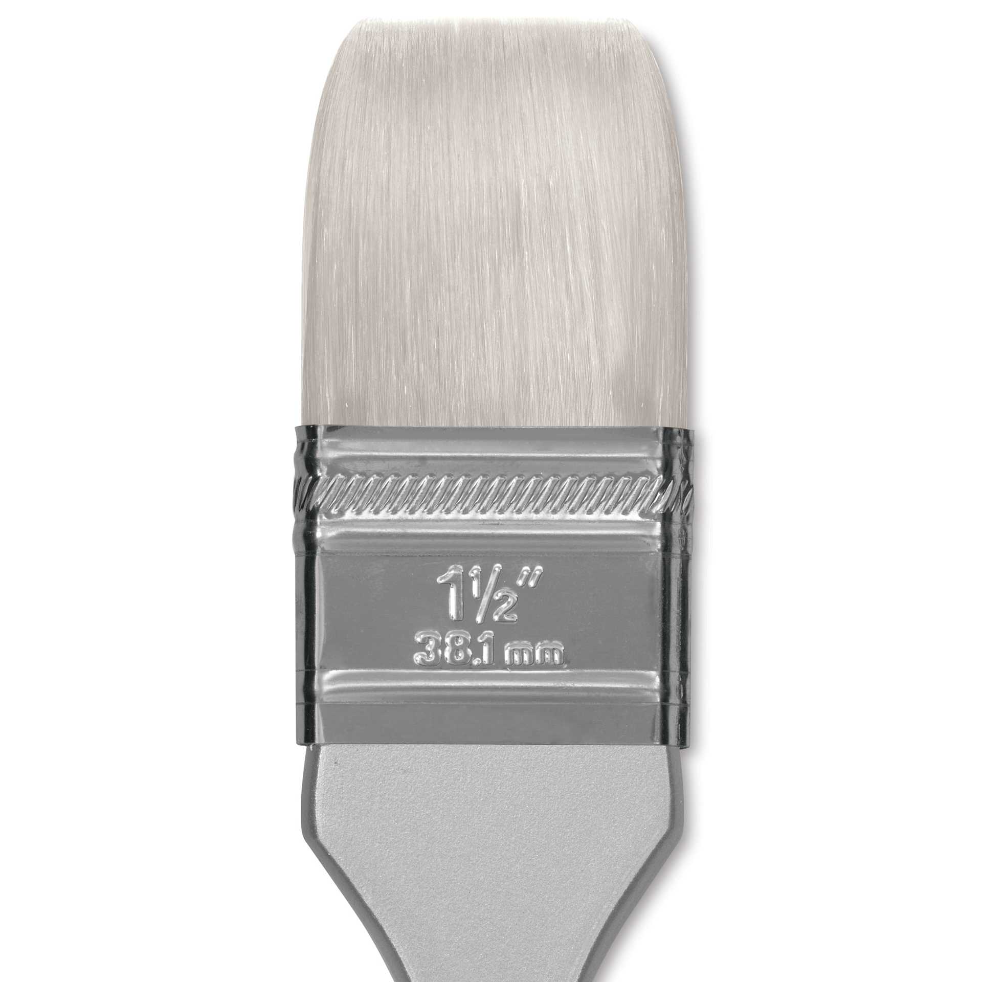 Silver Brush Silver Silk 88 Synthetic Brush - Short Handle, Wide Wash, Size 1-1/2", close-up