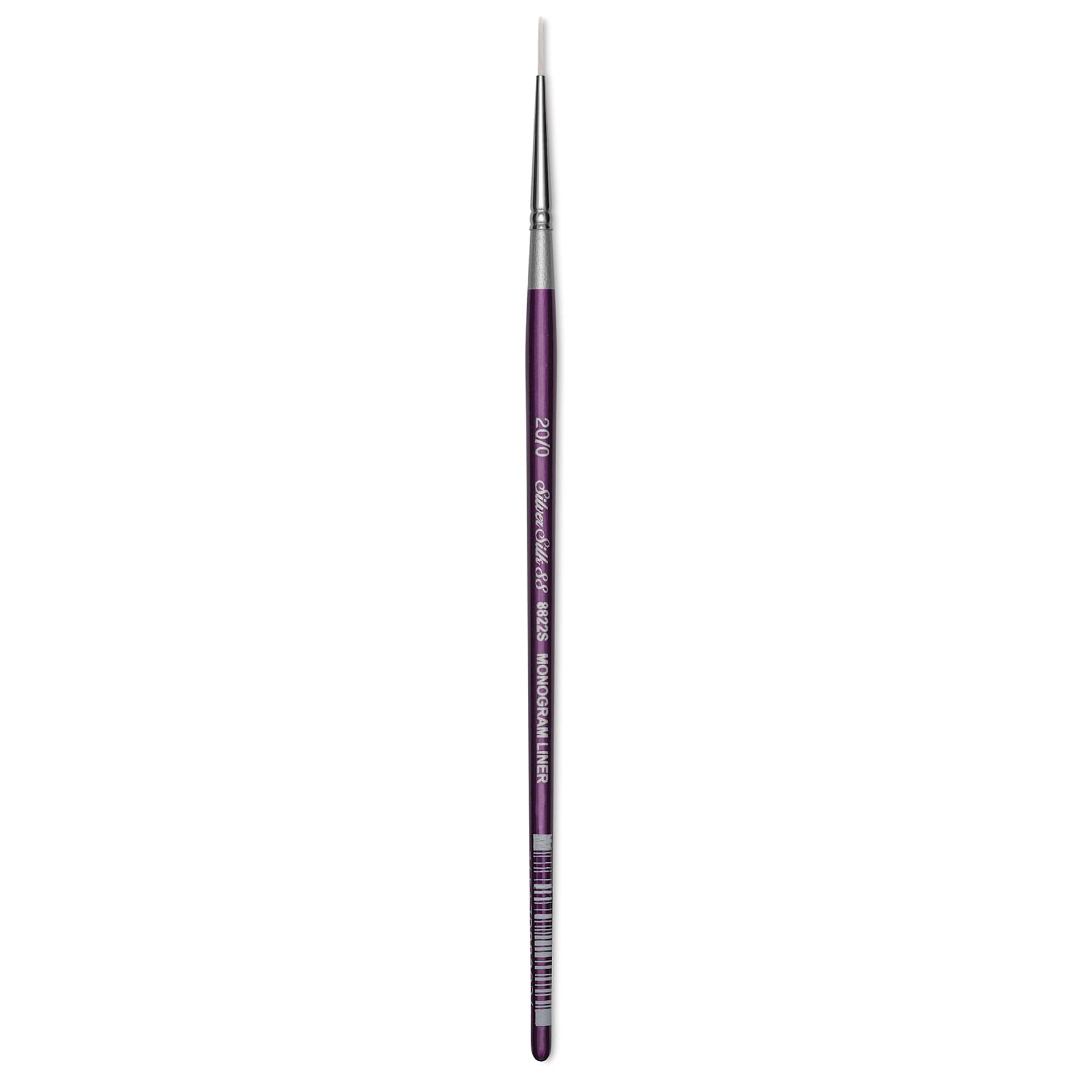 Silver Brush Silver Silk 88 Synthetic Brush - Short Handle, Monogram Liner, Size 20/0
