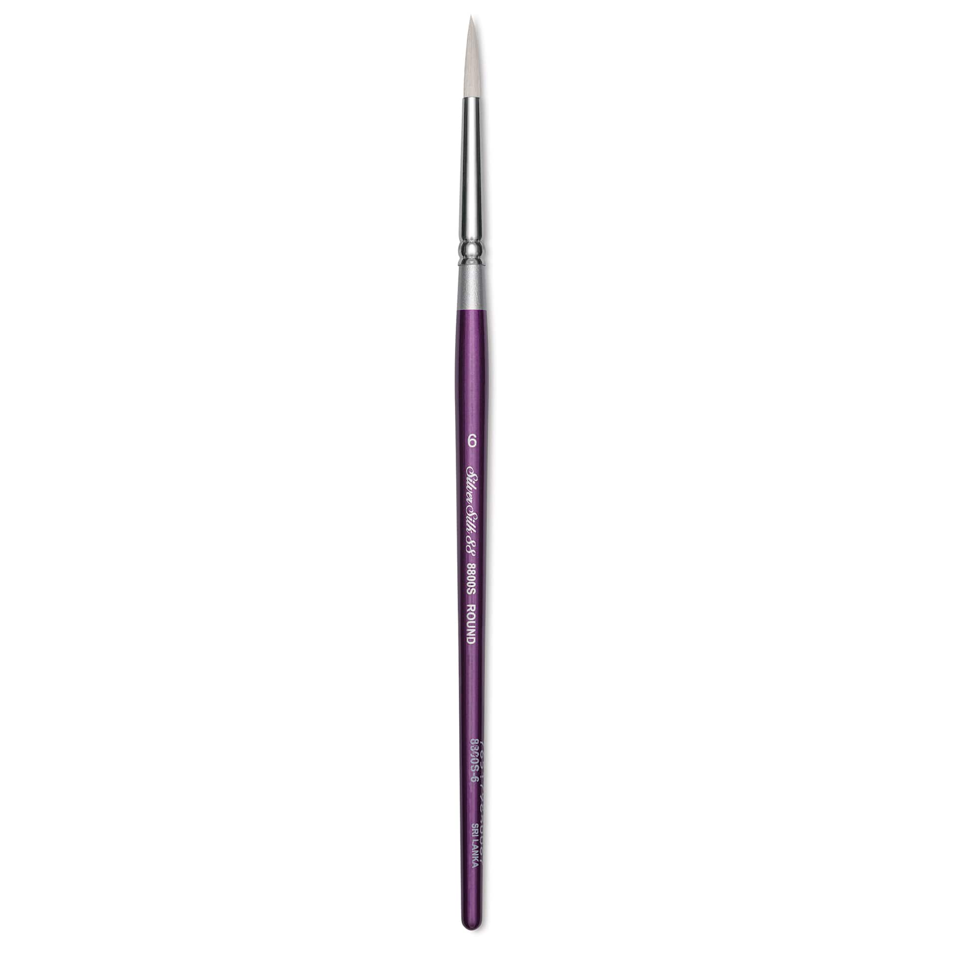 Silver Brush Silver Silk 88 Synthetic Brush - Short Handle, Round, Size 6