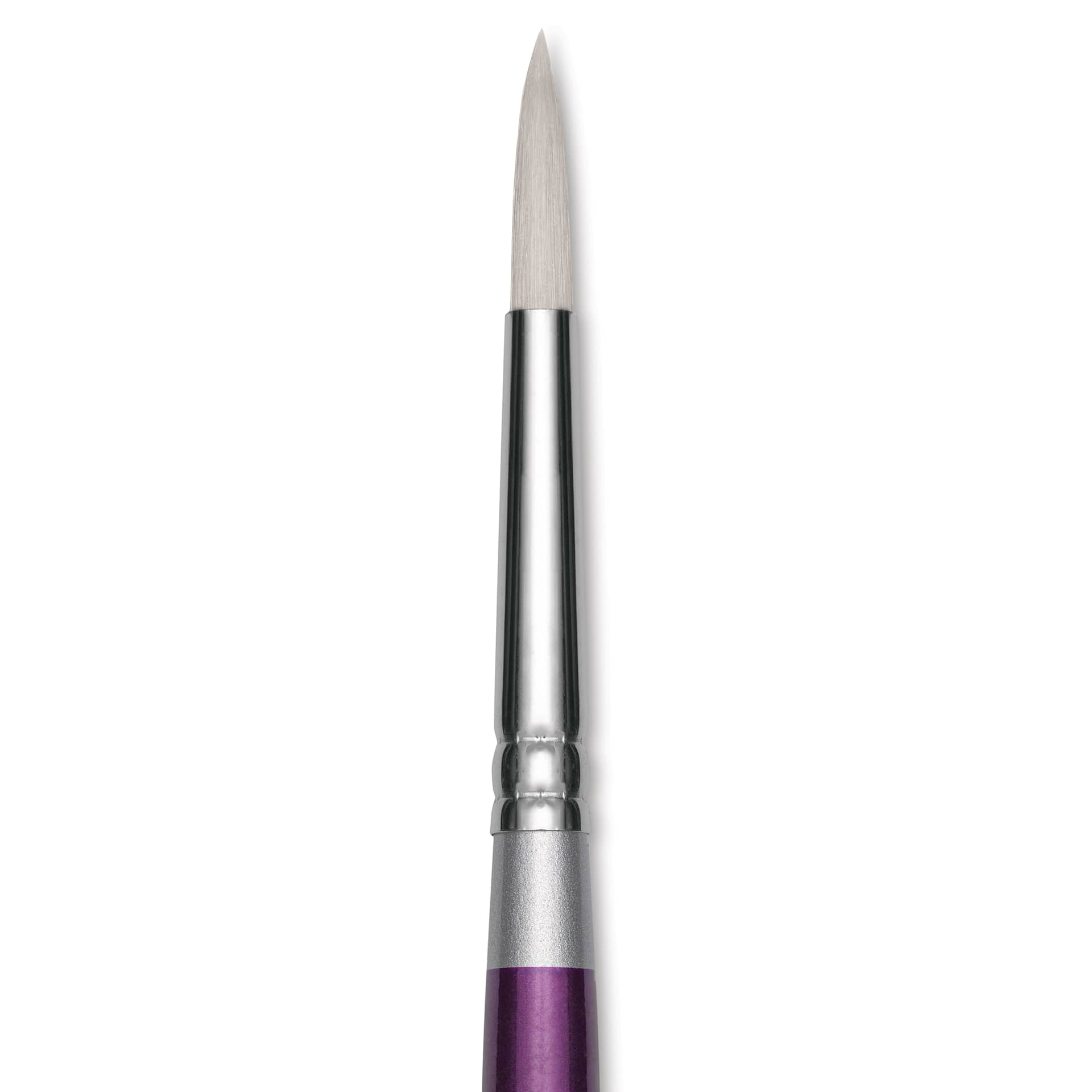 Silver Brush Silver Silk 88 Synthetic Brush - Short Handle, Round, Size 8, close-up