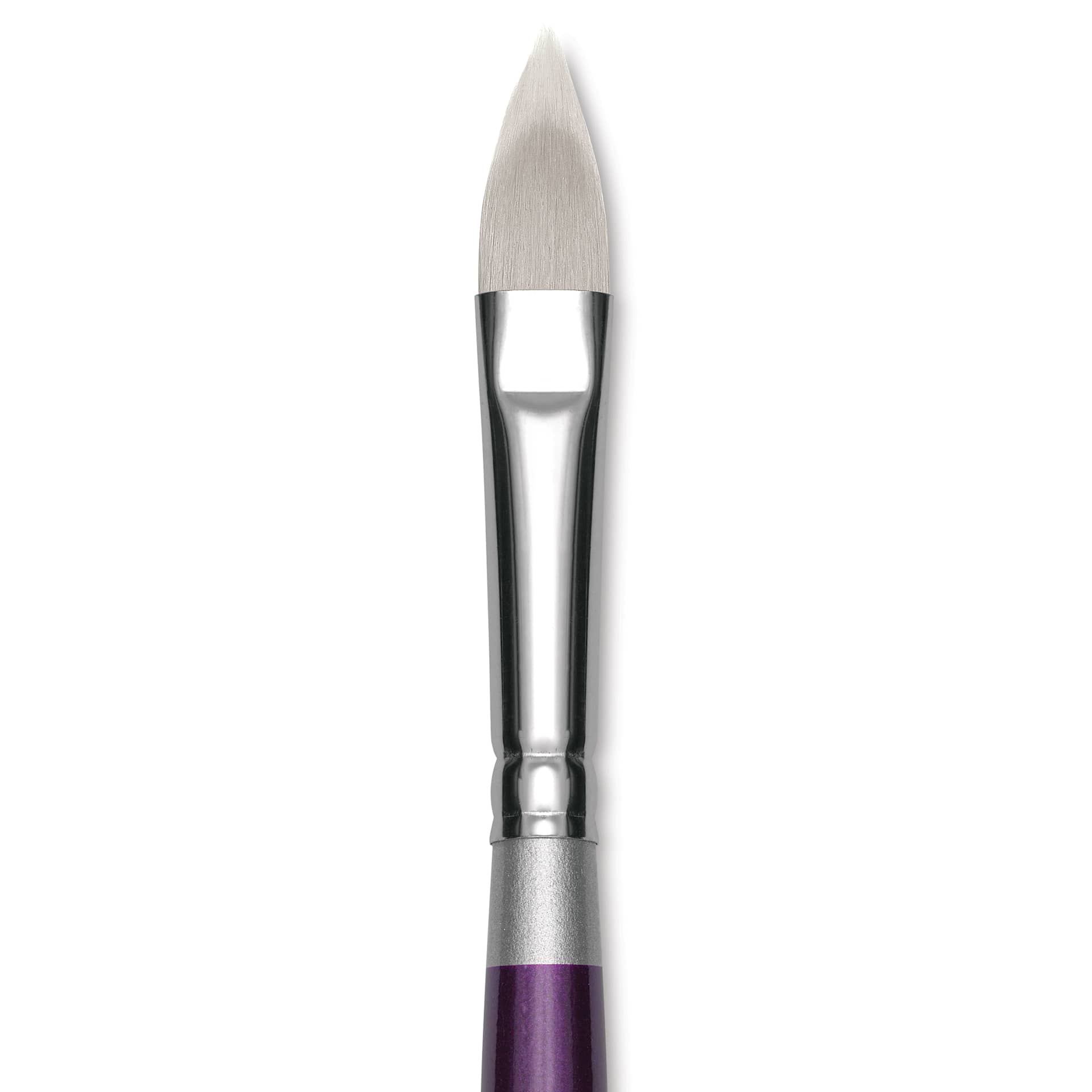Silver Brush Silver Silk 88 Synthetic Brush - Short Handle, Cat's Tongue, Size 6, close-up
