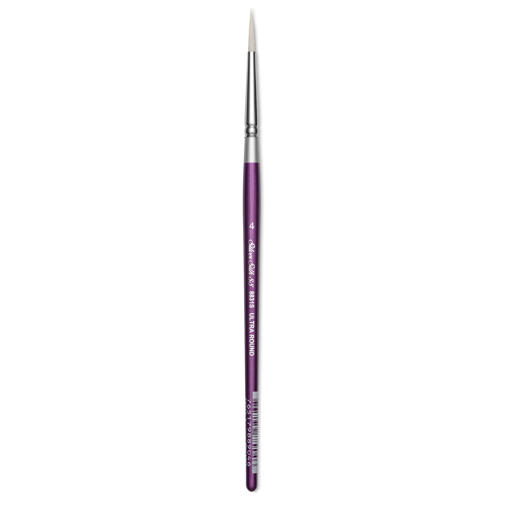 Silver Brush Silver Silk 88 Synthetic Brush - Short Handle, Ultra Round, Size 4