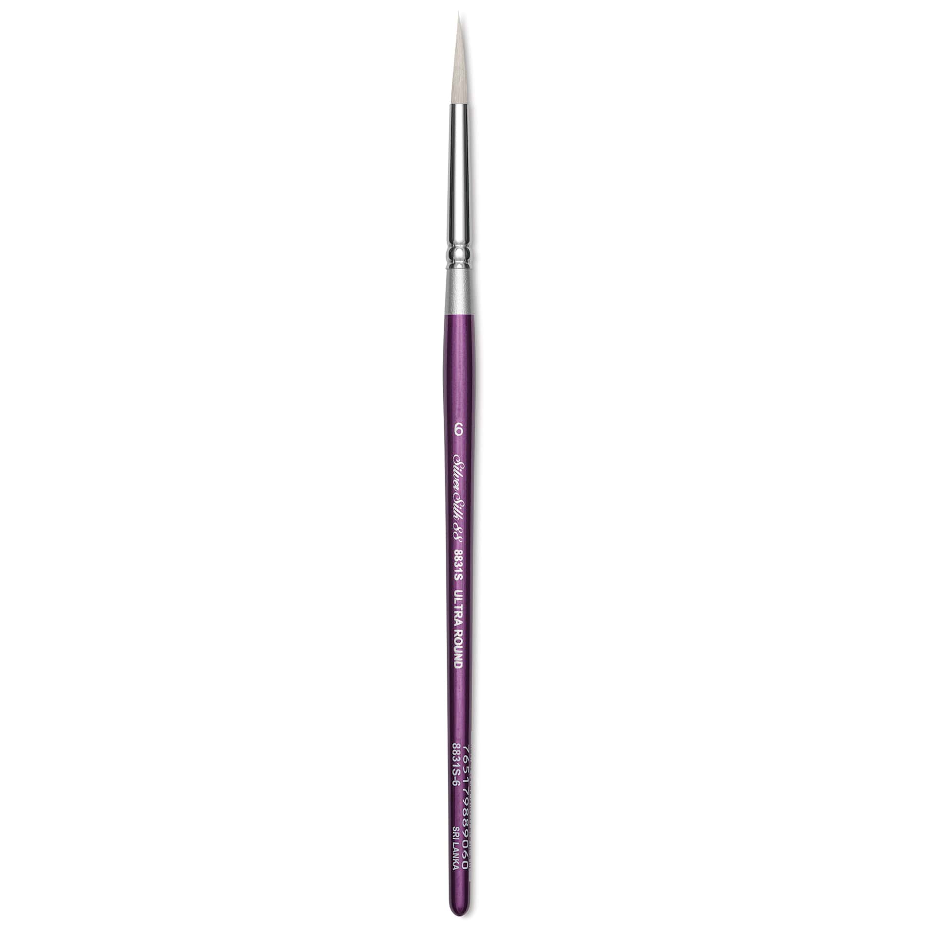 Silver Brush Silver Silk 88 Synthetic Brush - Short Handle, Ultra Round, Size 6