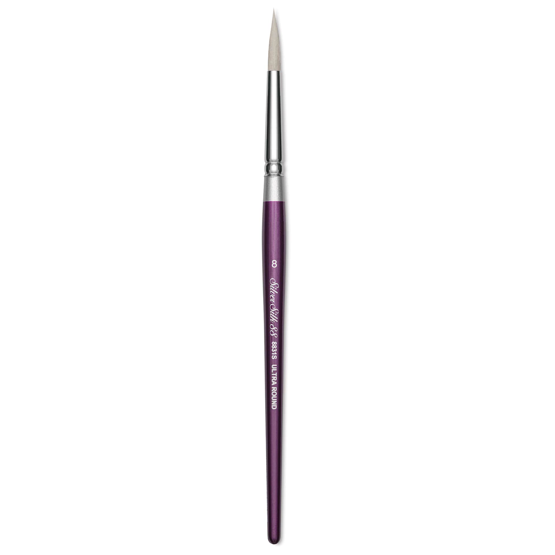 Silver Brush Silver Silk 88 Synthetic Brush - Short Handle, Ultra Round, Size 8
