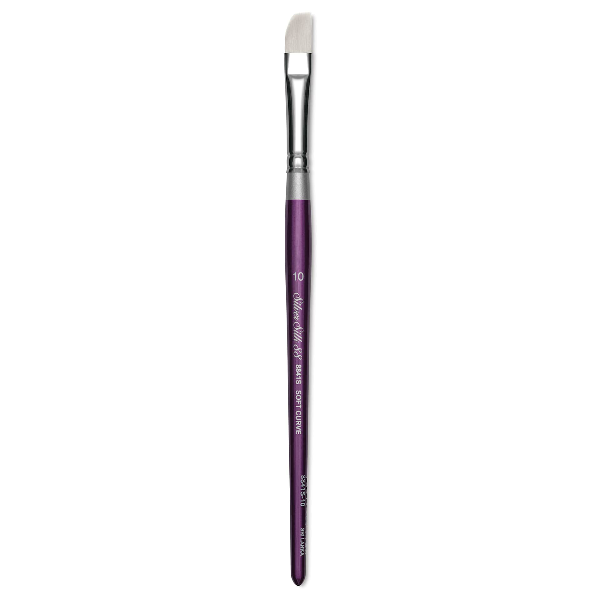 Silver Brush Silver Silk 88 Synthetic Brush - Short Handle, Soft Curve, Size 10