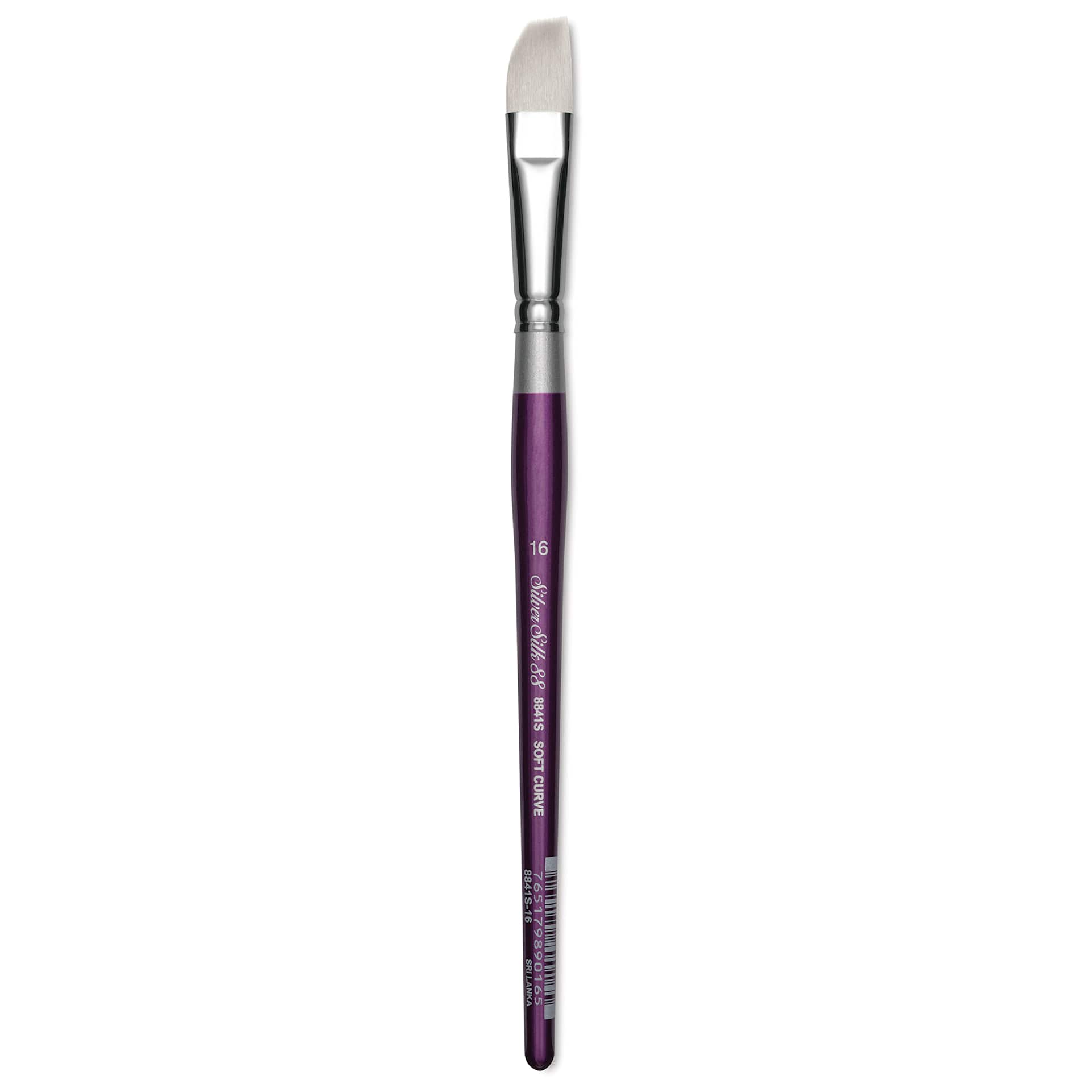 Silver Brush Silver Silk 88 Synthetic Brush - Short Handle, Soft Curve, Size 16