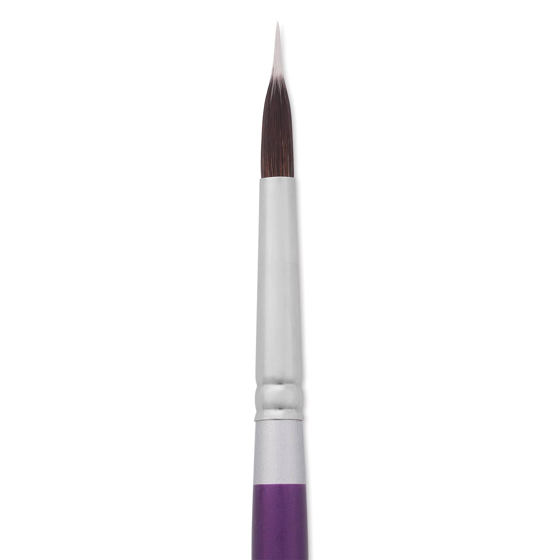 Silver Brush Silver Silk 88 Synthetic Brush - Short Handle, Needle Point Liner, Size 8, close-up
