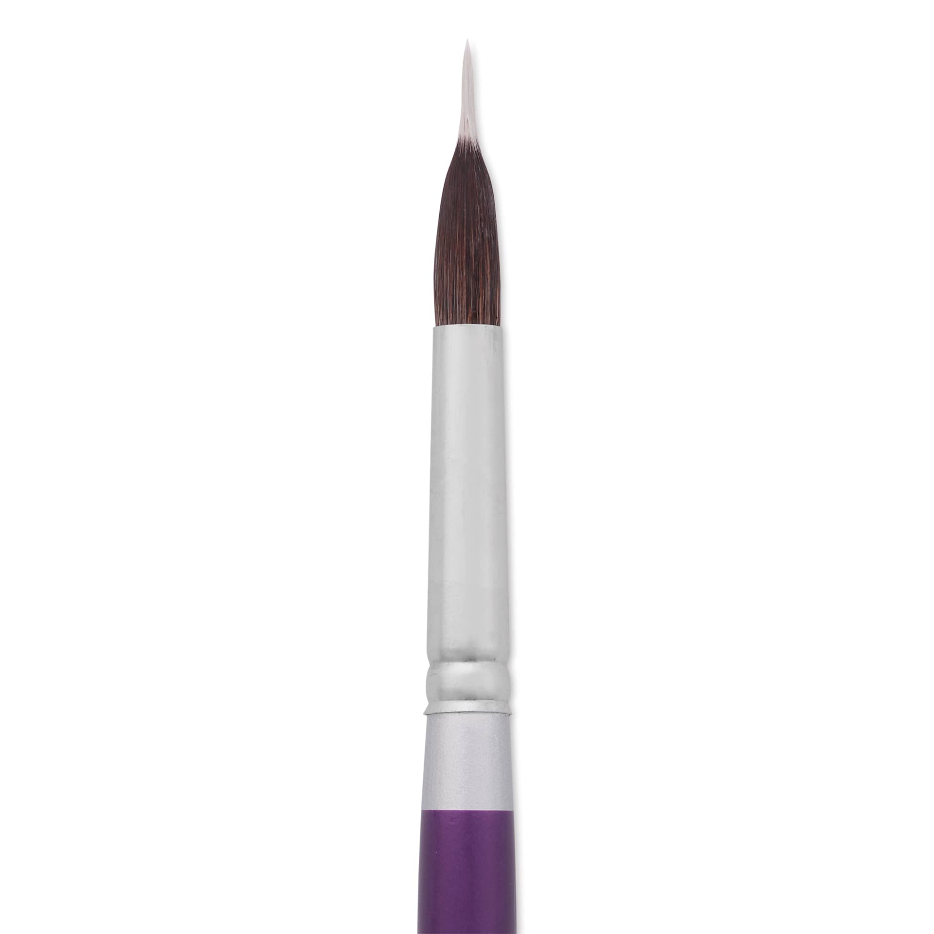 Silver Brush Silver Silk 88 Synthetic Brush - Short Handle, Needle Point Liner, Size 12, close-up