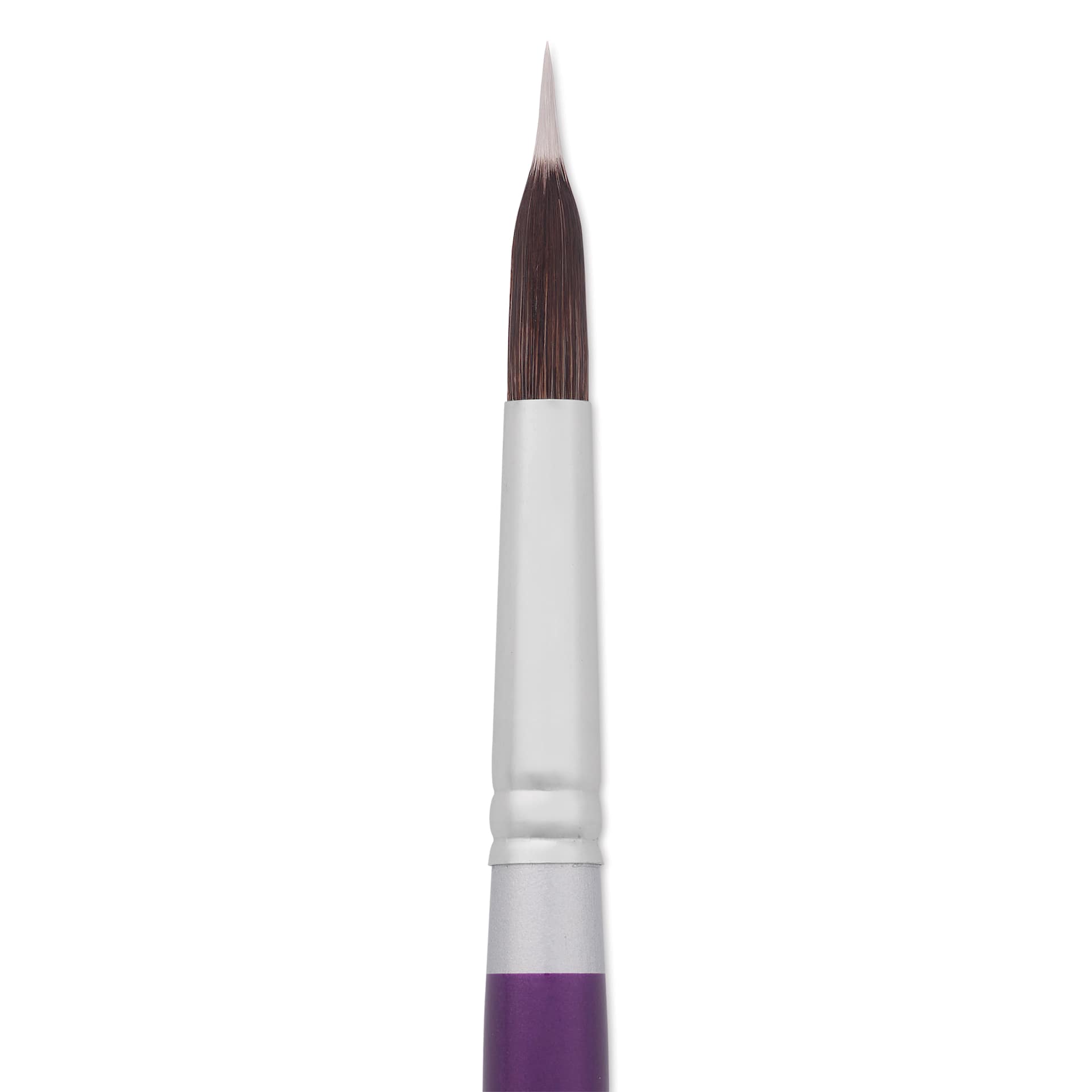 Silver Brush Silver Silk 88 Synthetic Brush - Short Handle, Needle Point Liner, Size 14, close-up