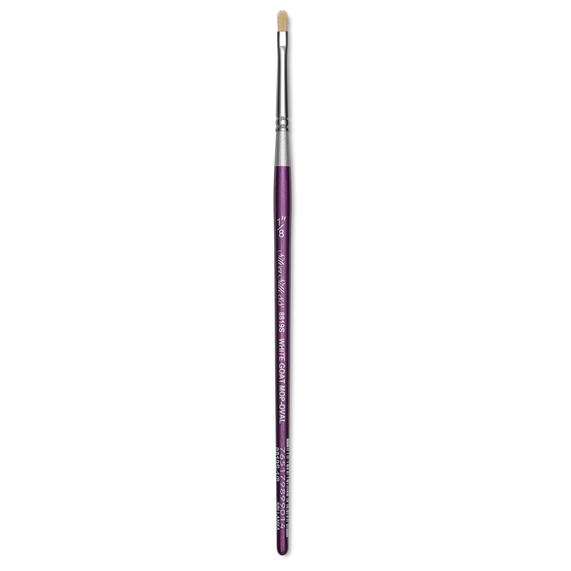 Silver Brush Silver Silk 88 White Goat Hair Mop - Short Handle, Mini Mop, 1/8"