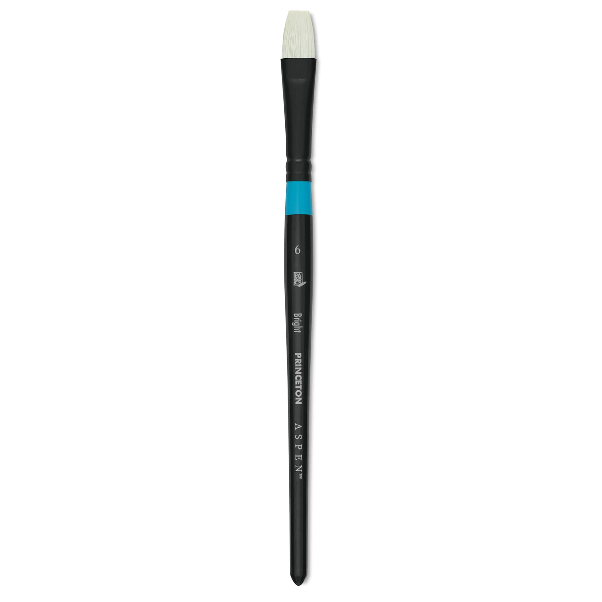 Princeton Aspen Synthetic Brush - Short Handle, Bright, Size 6