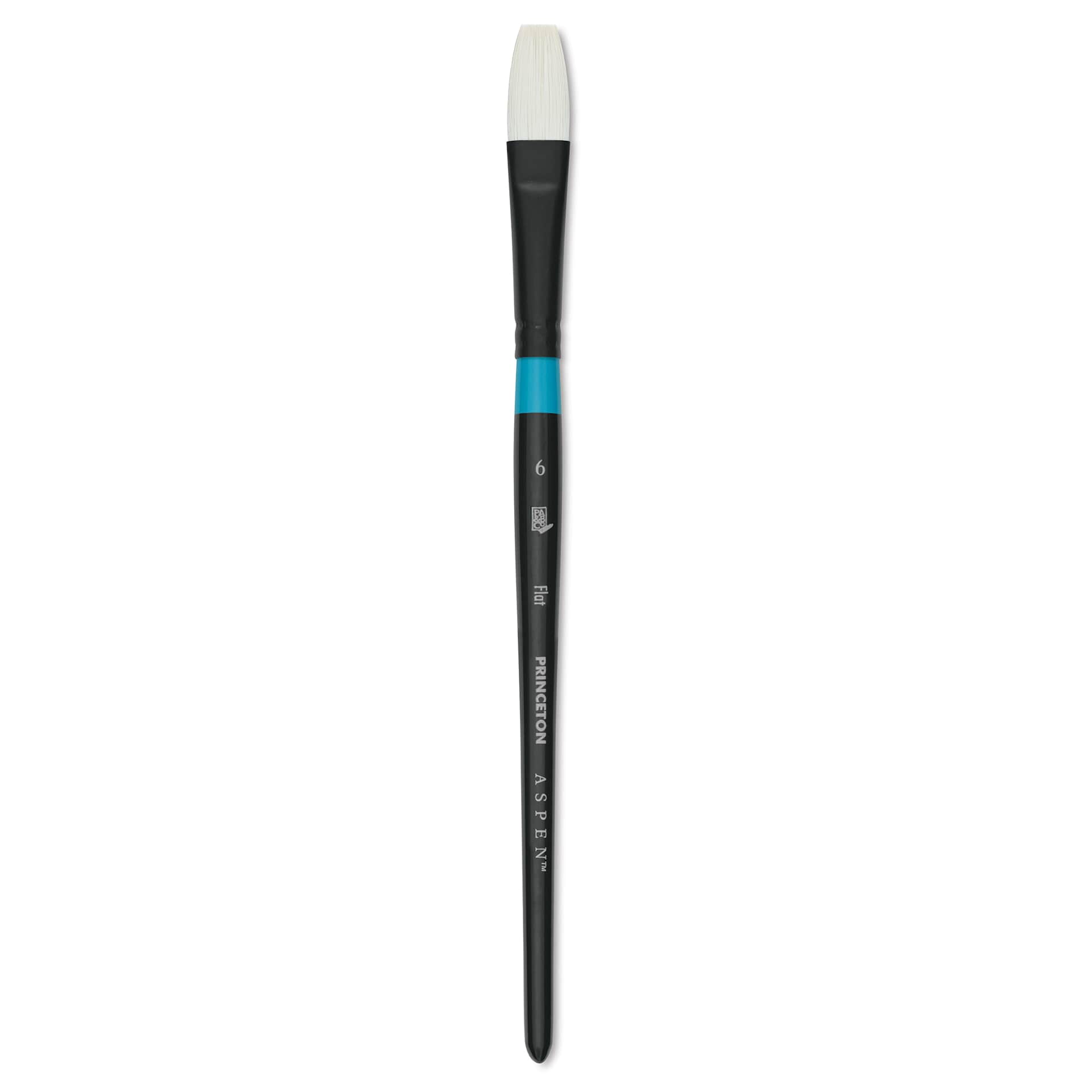 Princeton Aspen Synthetic Brush - Short Handle, Flat, Size 6