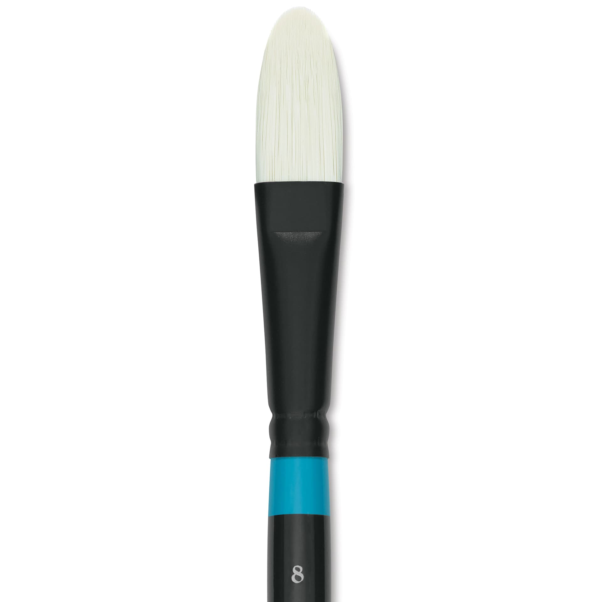 Princeton Aspen Synthetic Brush - Short Handle, Filbert, Size 8, close-up