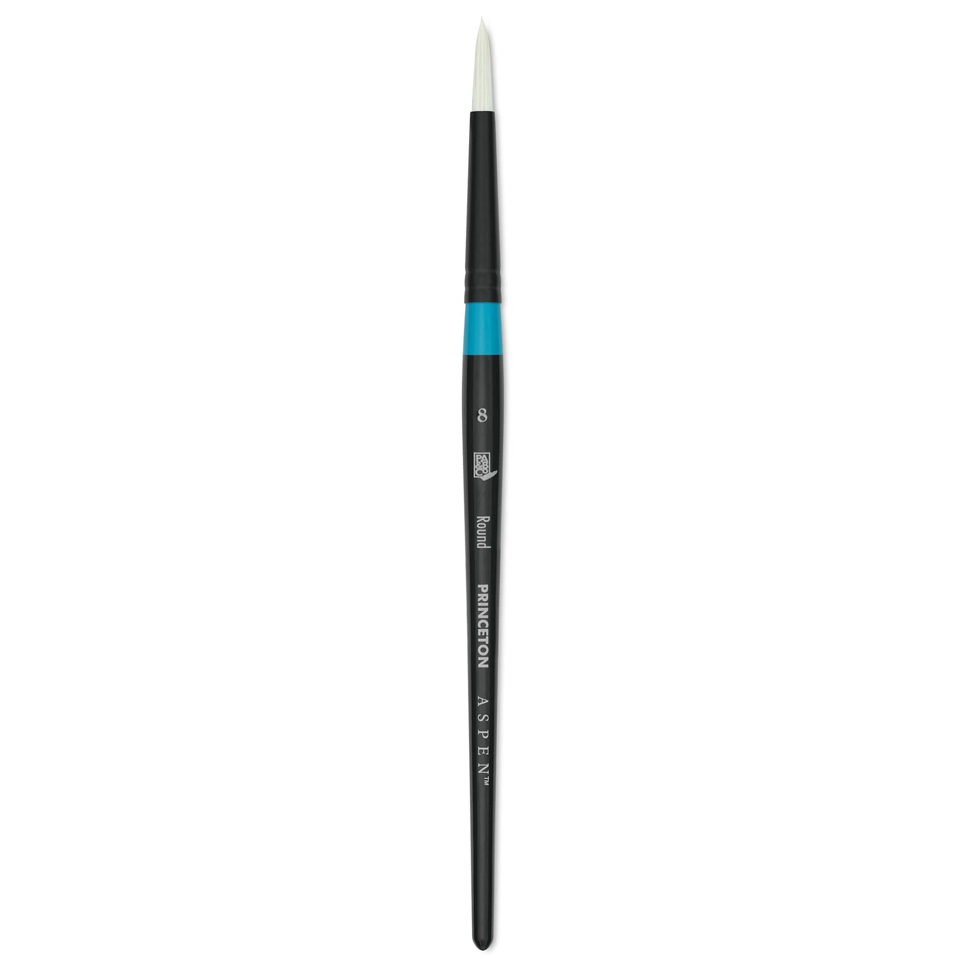 Princeton Aspen Synthetic Brush - Short Handle, Round, Size 8