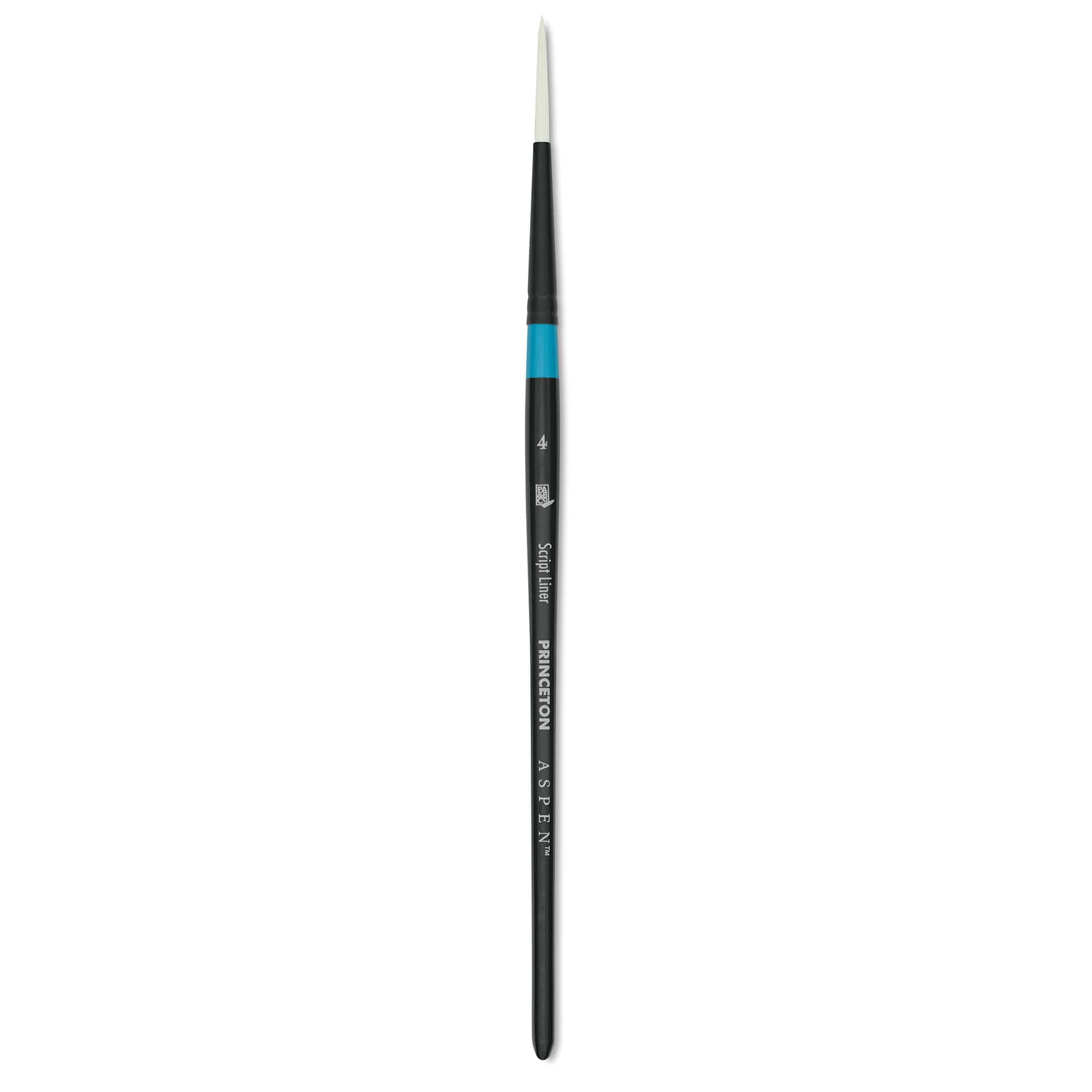 Princeton Aspen Synthetic Brush - Short Handle, Script Liner, Size 4