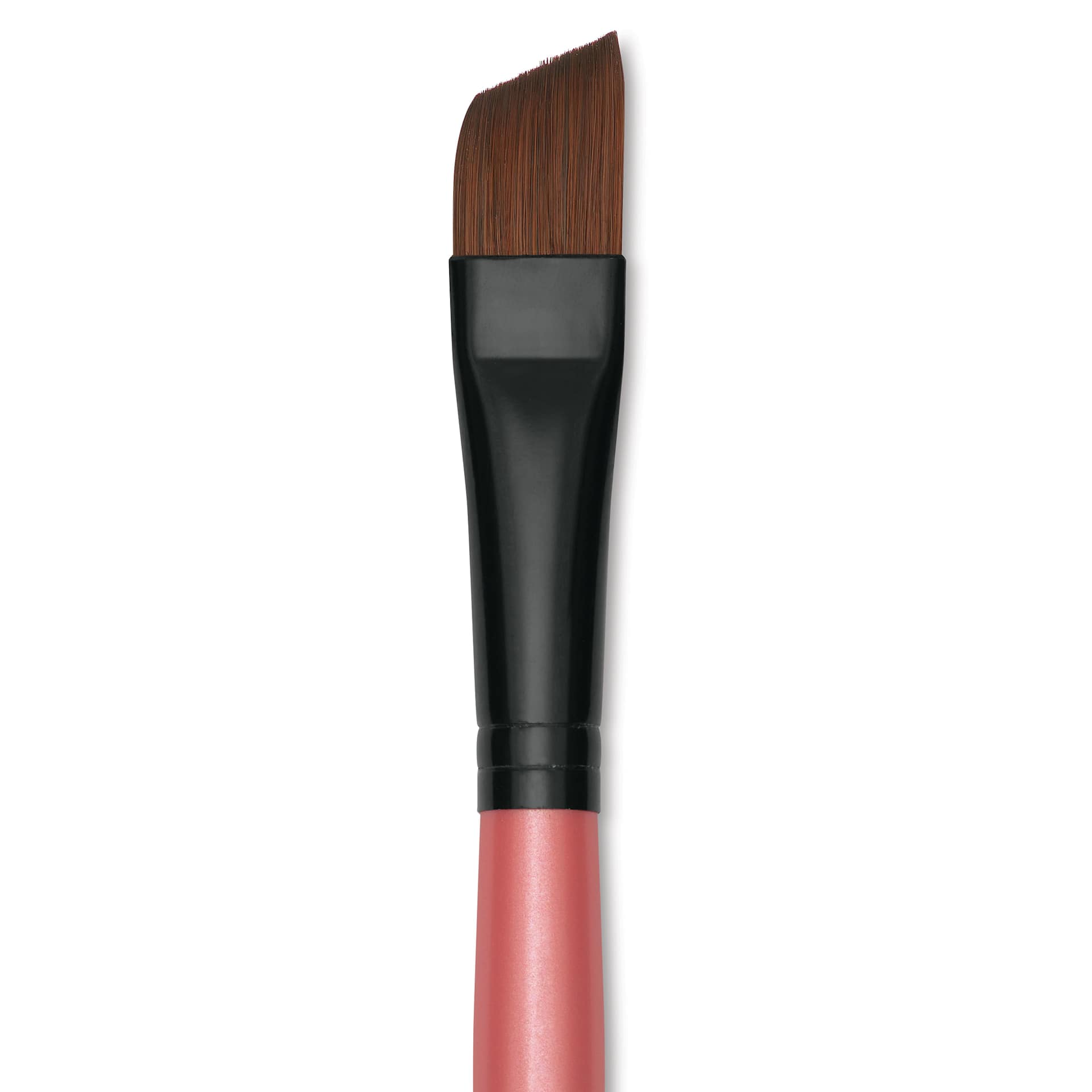 Dynasty Water Lily Watercolor Brush - Short Handle, Angle, Size 1/2", close-up