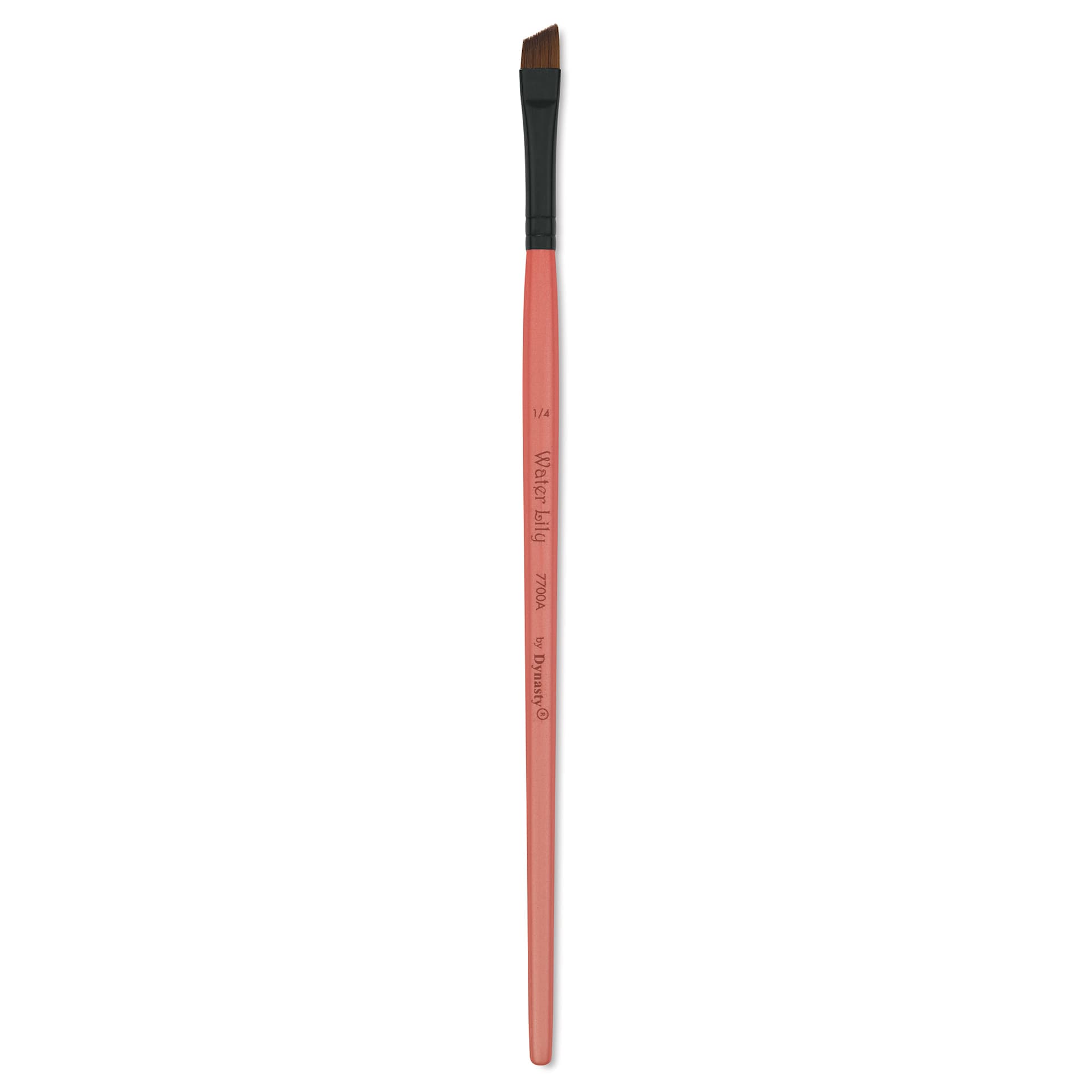 Dynasty Water Lily Watercolor Brush - Short Handle, Angle, Size 1/4"