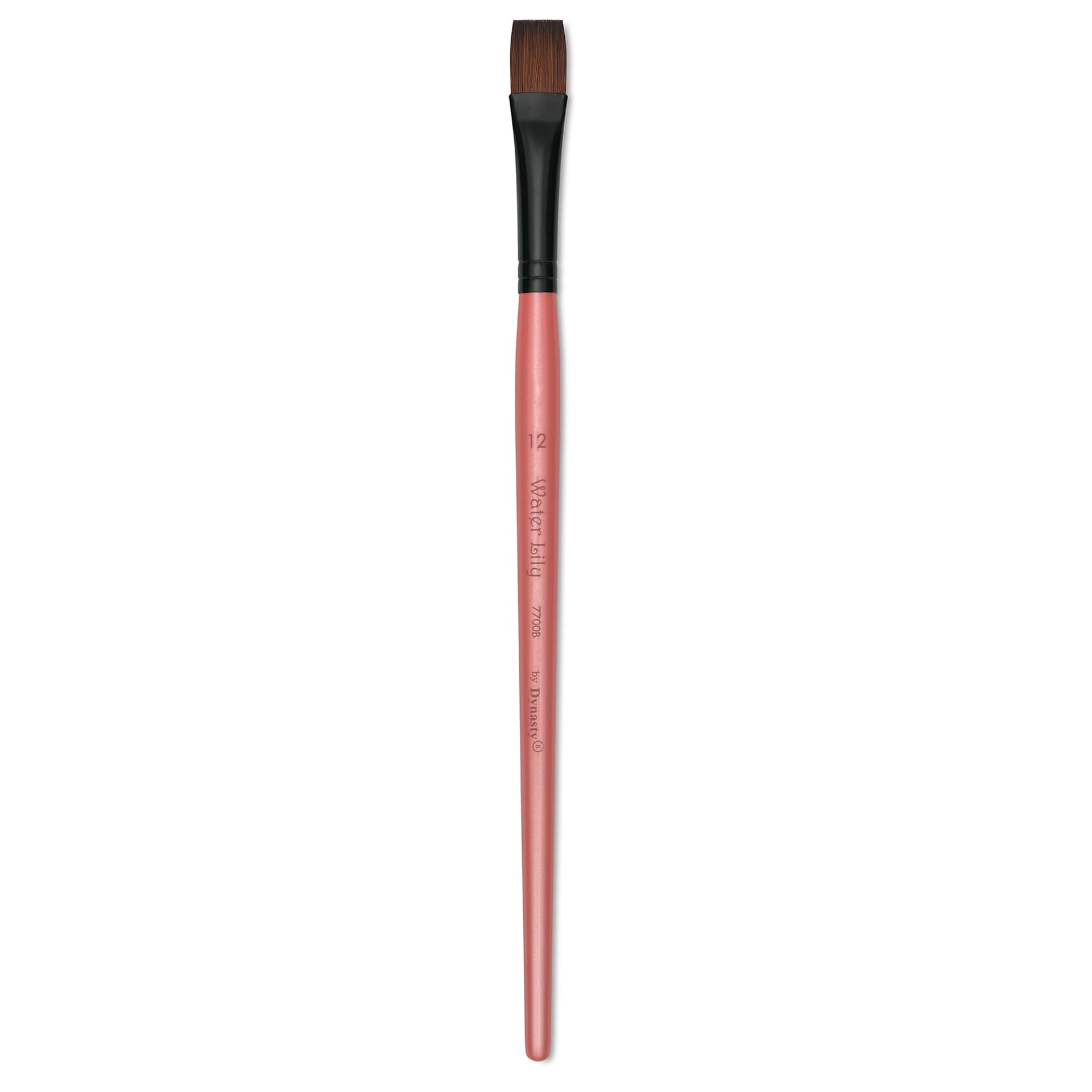Dynasty Water Lily Watercolor Brush - Short Handle, Bright, Size 12