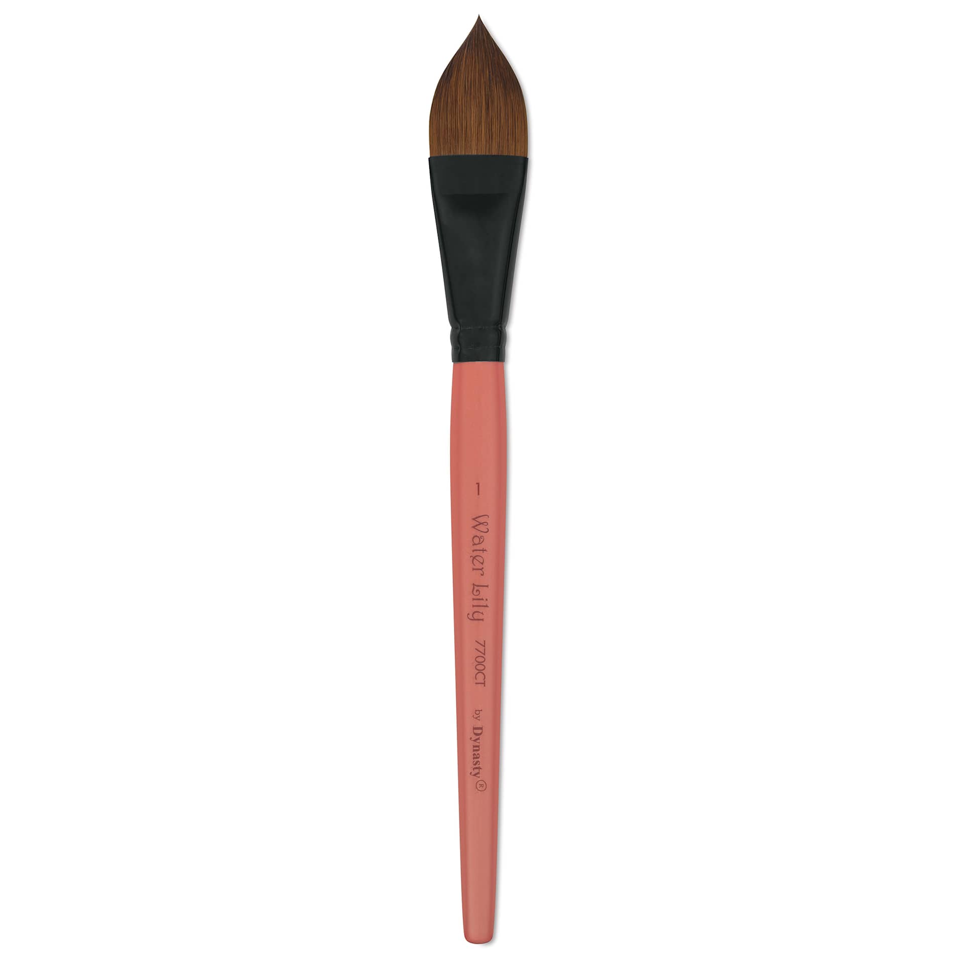 Dynasty Water Lily Watercolor Brush - Short Handle, Cat Tongue, Size 1"