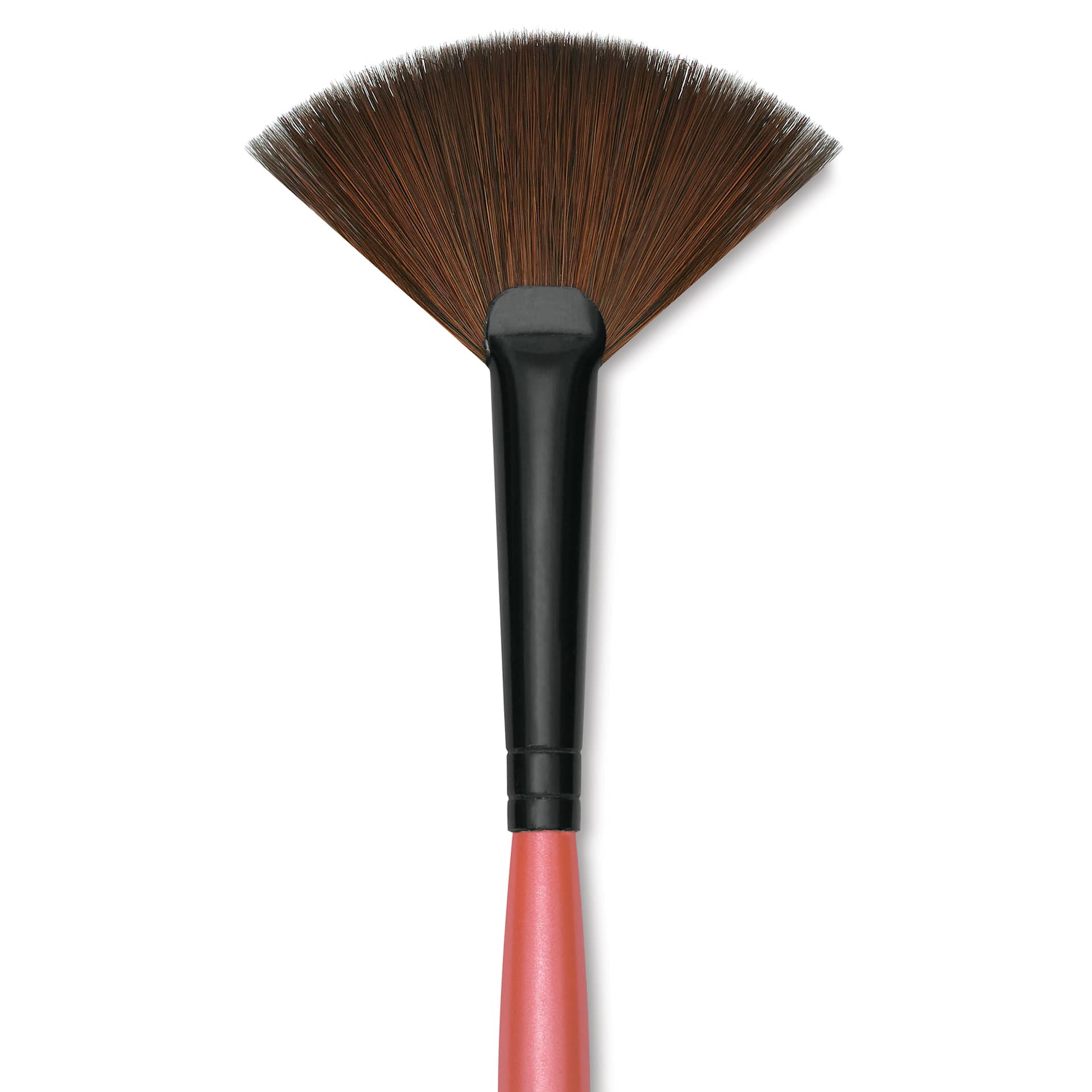 Dynasty Water Lily Watercolor Brush - Short Handle, Fan, Size 4, close-up