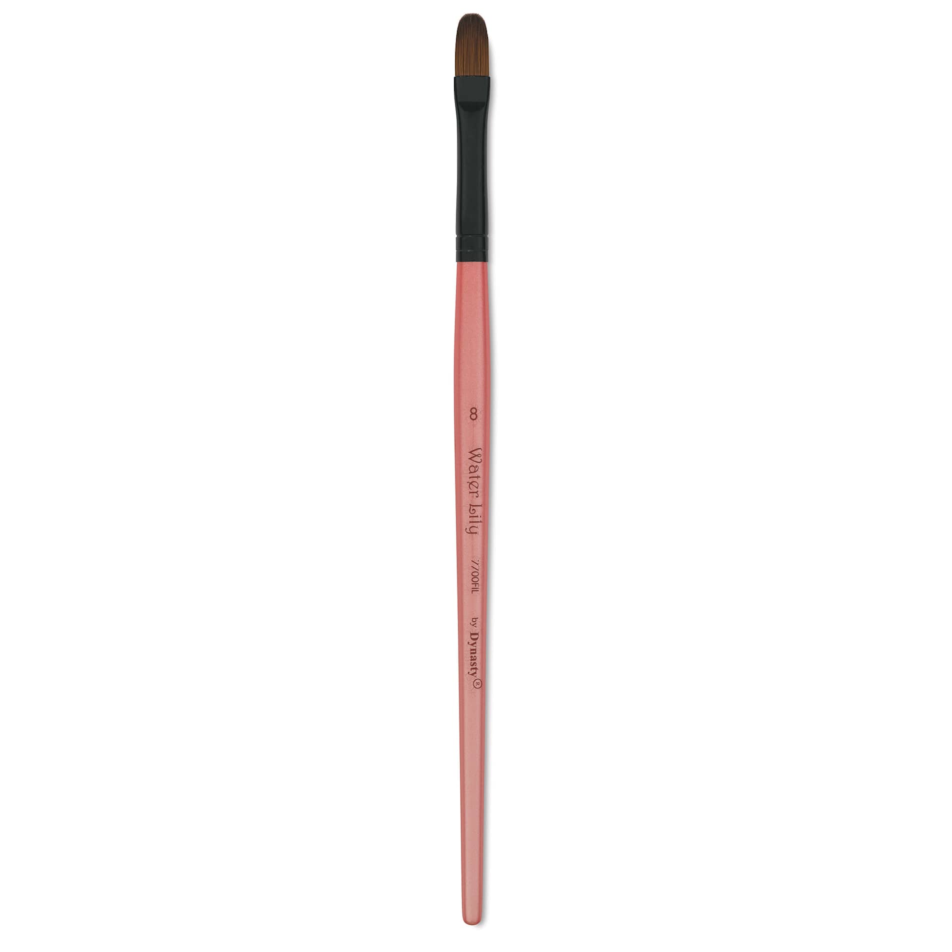 Dynasty Water Lily Watercolor Brush - Short Handle, Filbert, Size 8