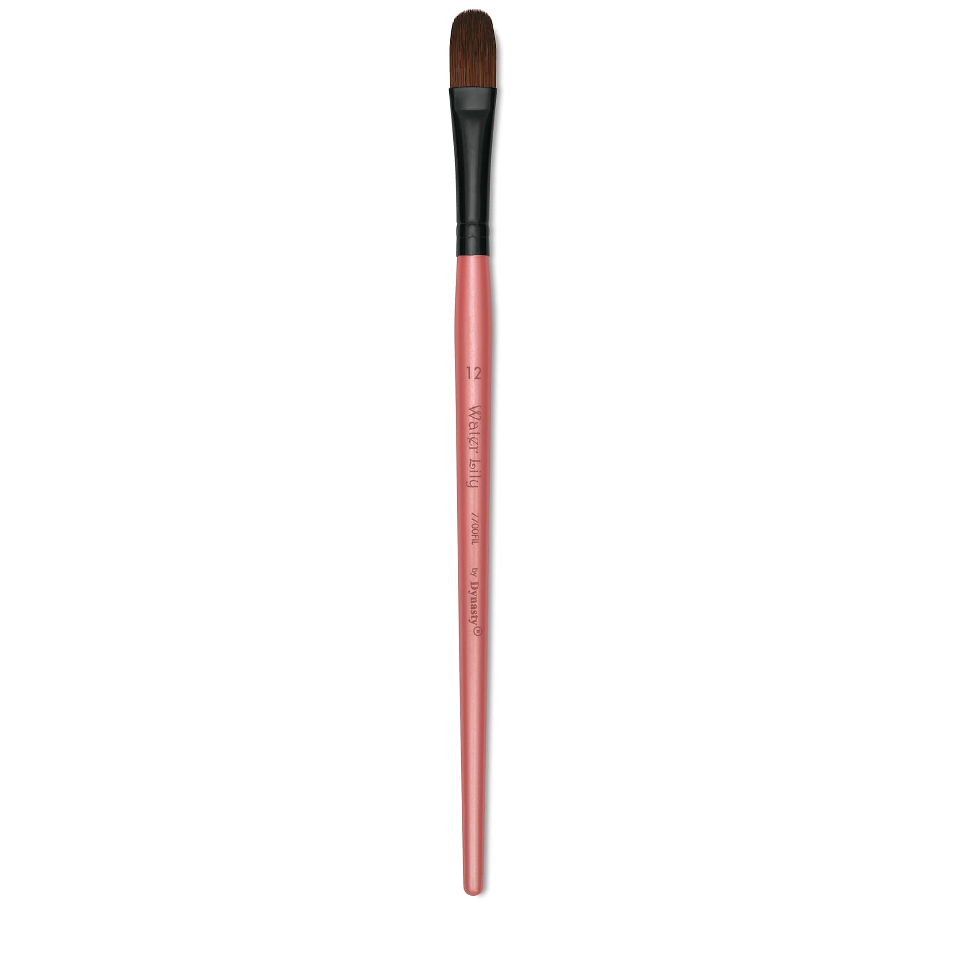 Dynasty Water Lily Watercolor Brush - Short Handle, Filbert, Size 12