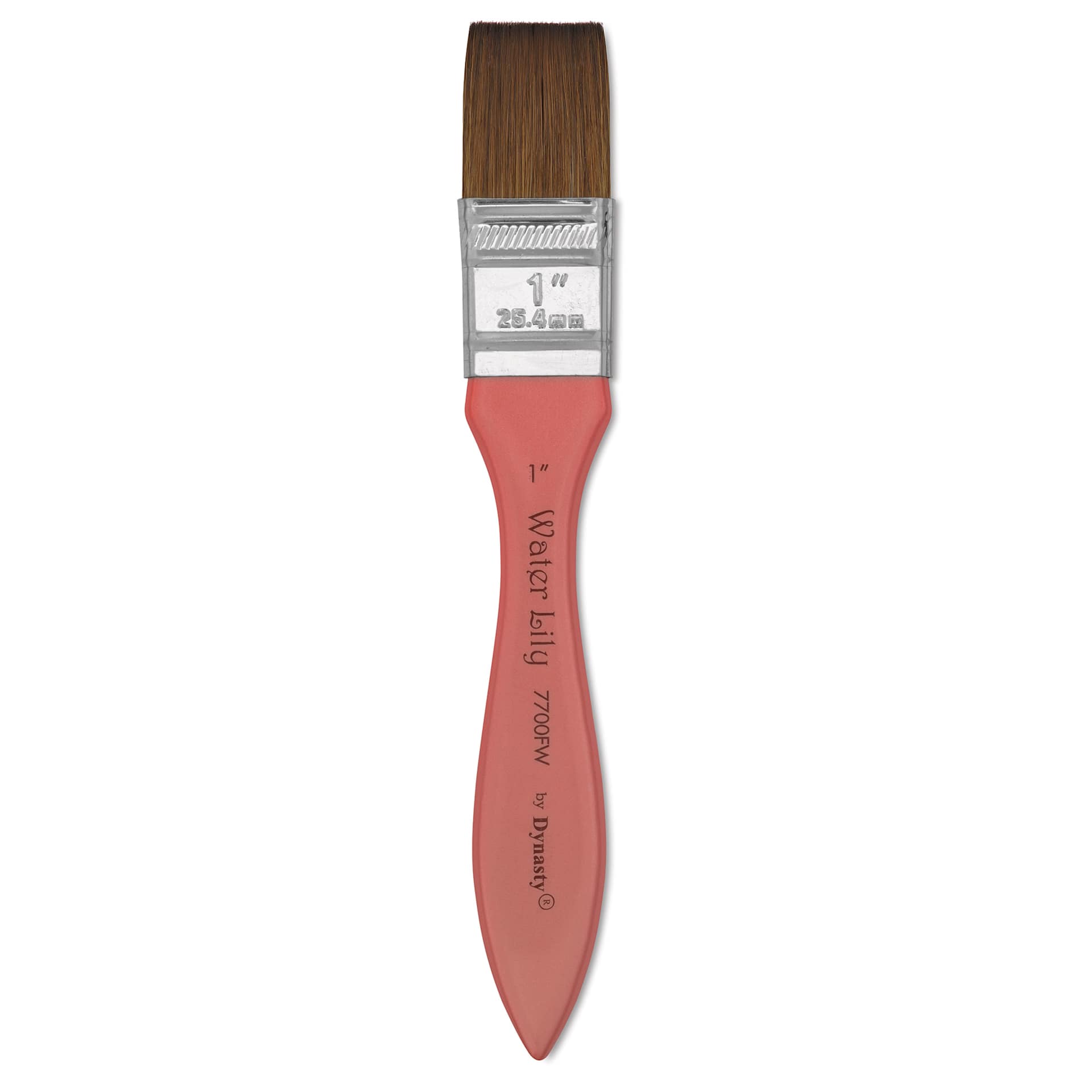 Dynasty Water Lily Watercolor Brush - Short Handle, Flat Wash, Size 1"