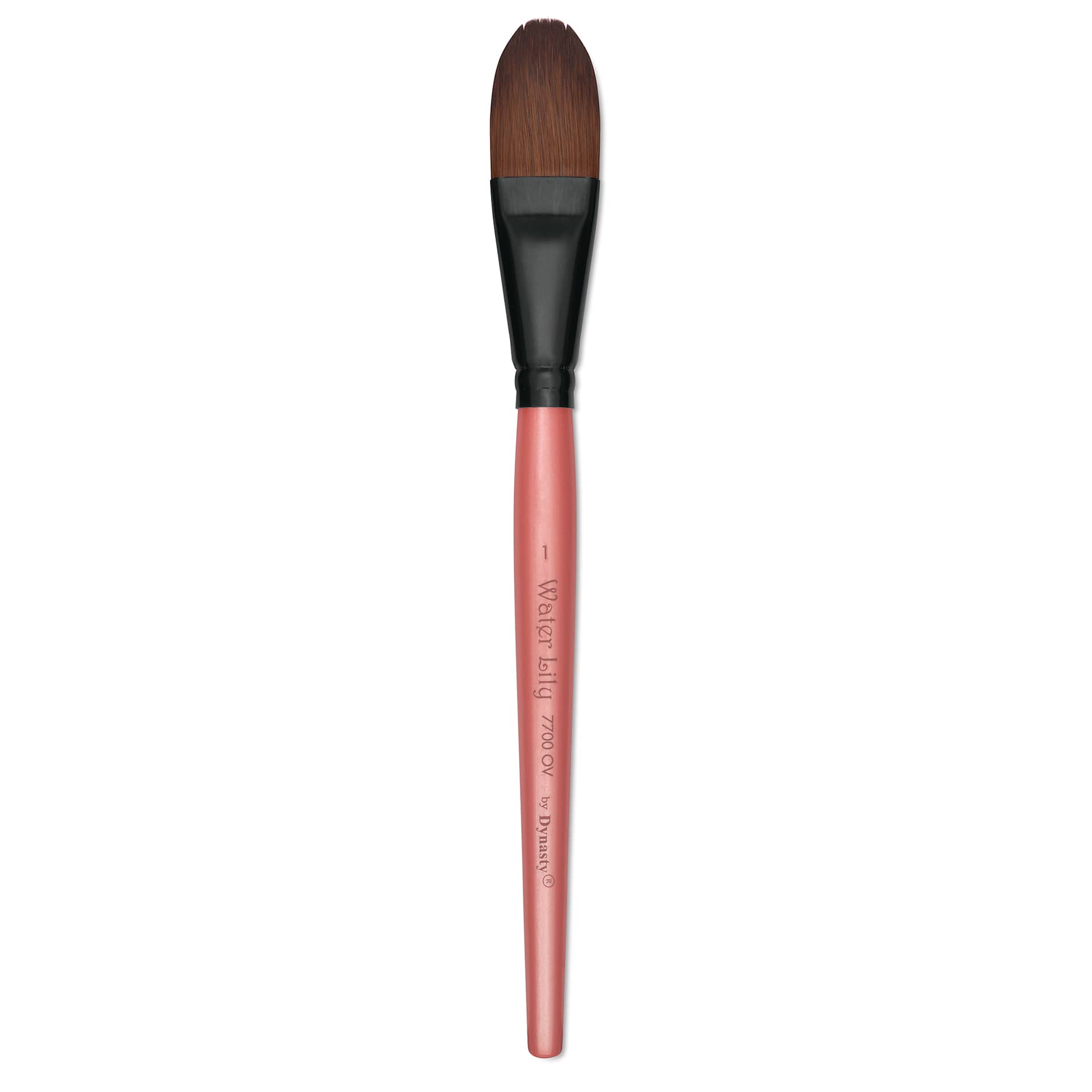 Dynasty Water Lily Watercolor Brush - Short Handle, Oval, Size 1"