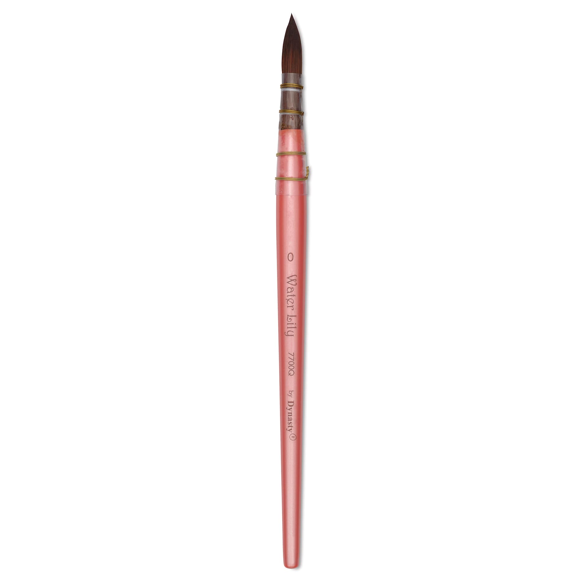 Dynasty Water Lily Watercolor Brush - Short Handle, Quill, Size 0
