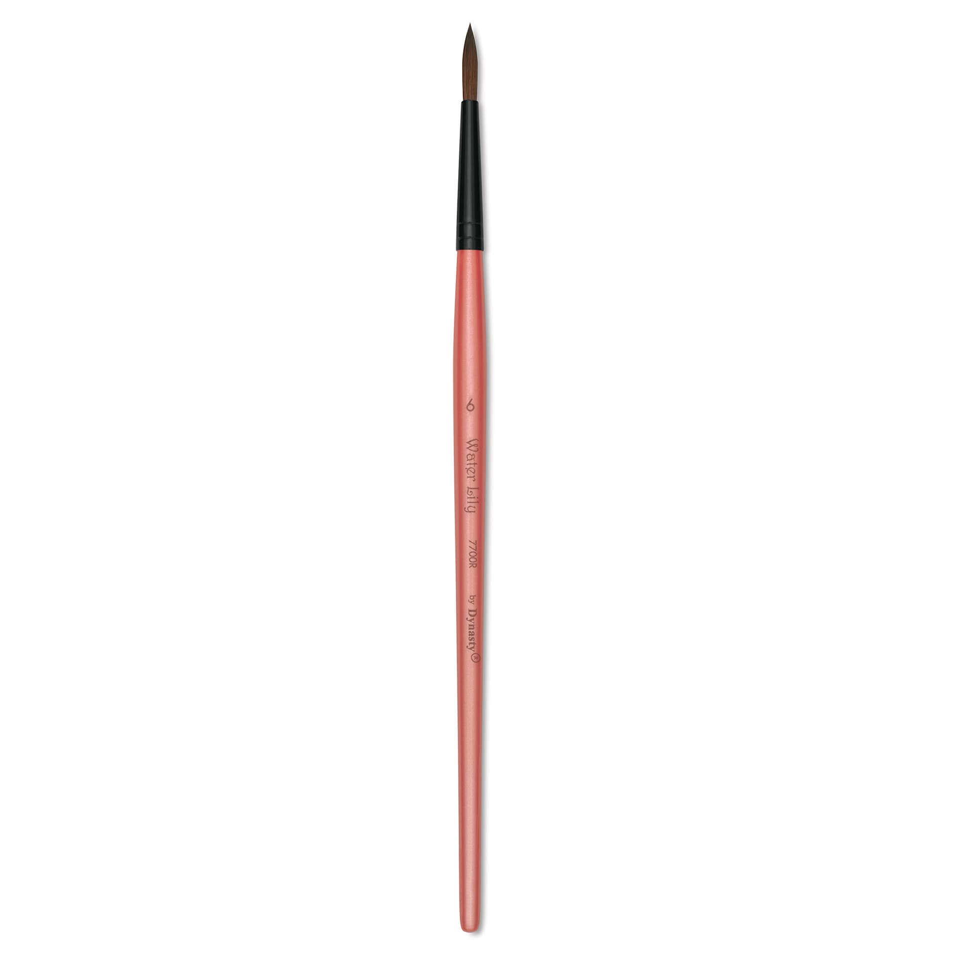 Dynasty Water Lily Watercolor Brush - Short Handle, Round, Size 6
