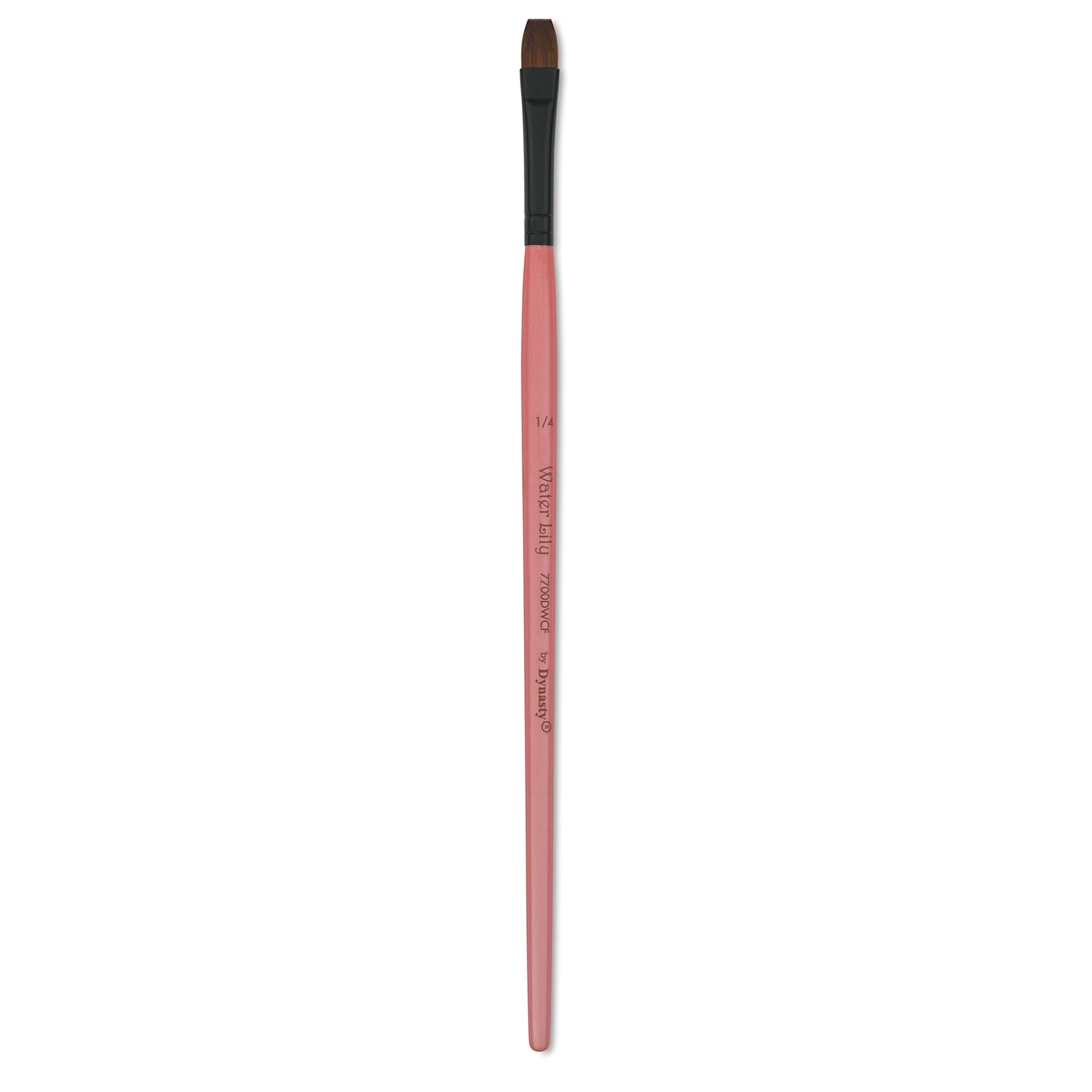 Dynasty Water Lily Watercolor Brush - Short Handle, Flat, Size 1/4"