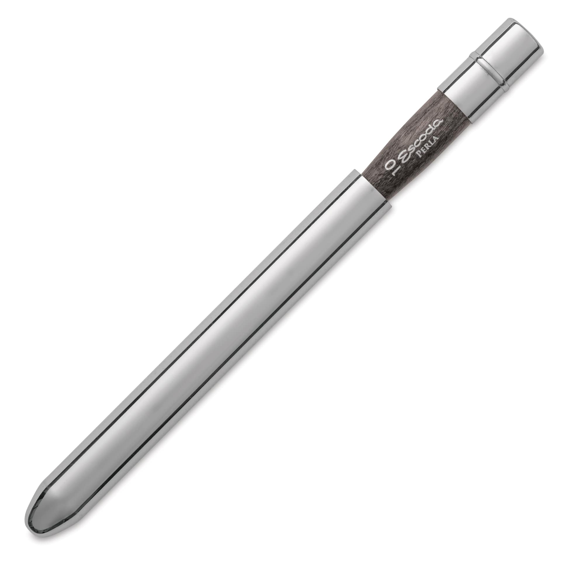 Escoda Perla Toray White Synthetic Travel Brush - Bright, Short Handle, Size 10, brush to inserted in handle