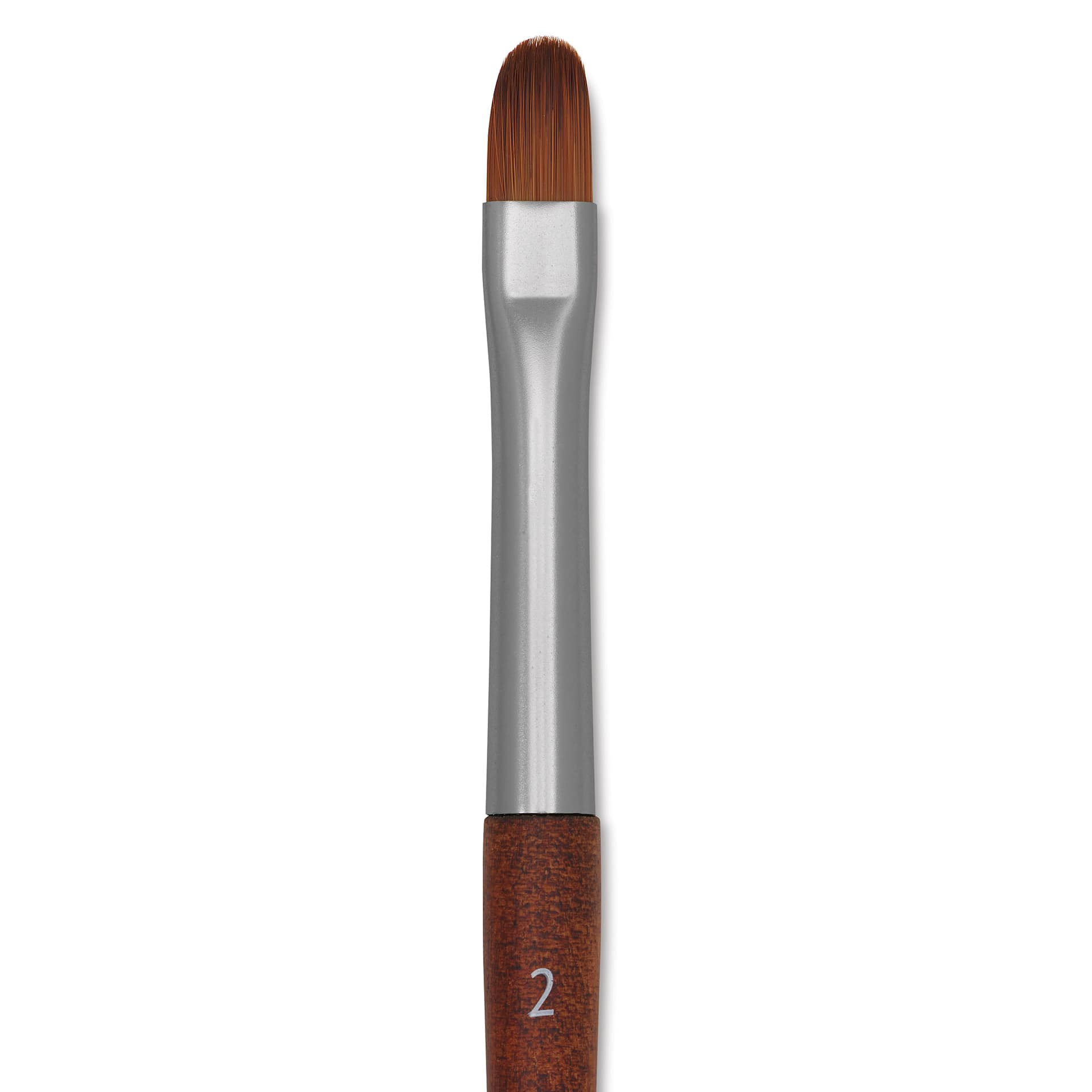 Raphaël Precision Mini Brush - Filbert, Short Handle, Size 2, close-up