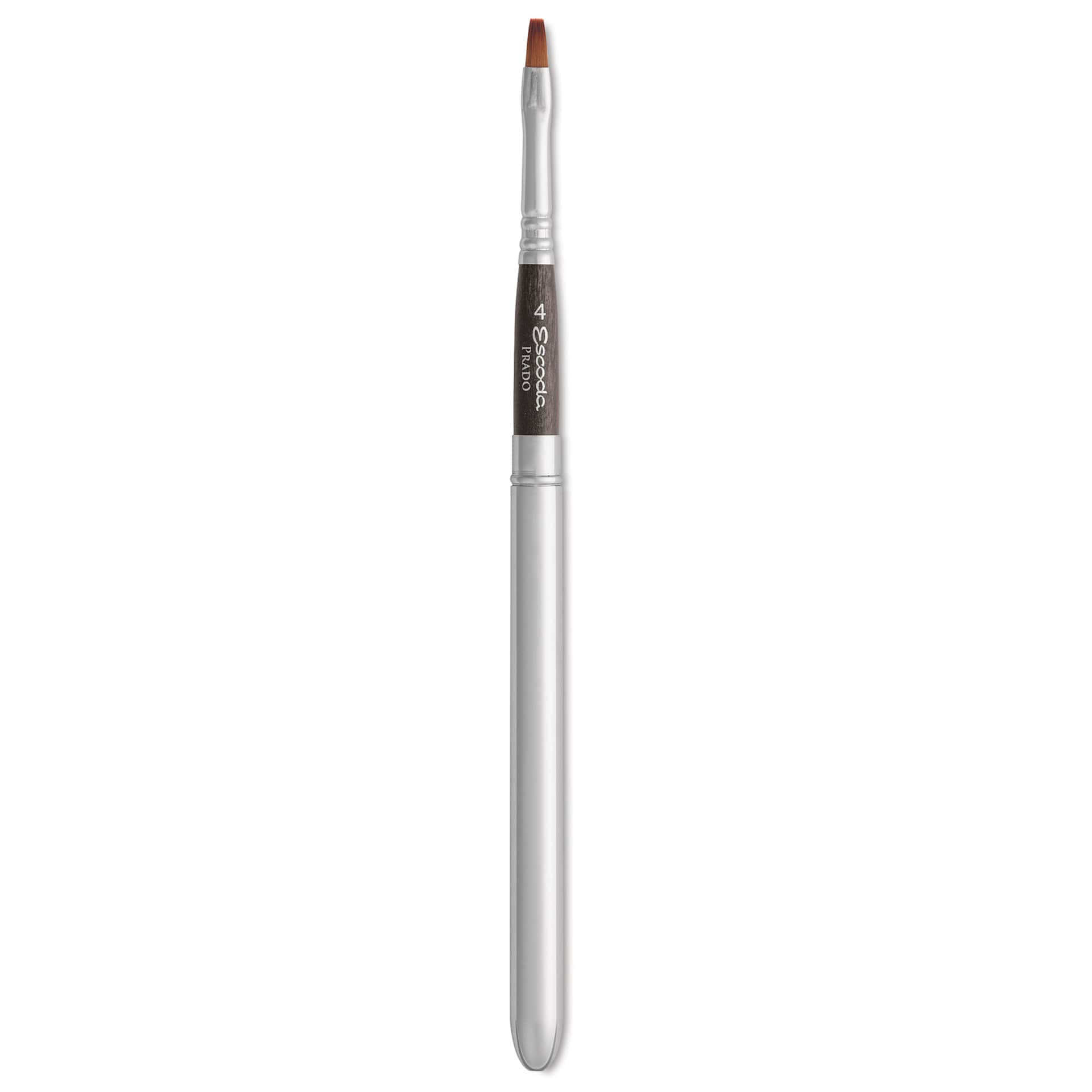 Escoda Prado Tame Synthetic Travel Brush - Bright, Short Handle, Size 4