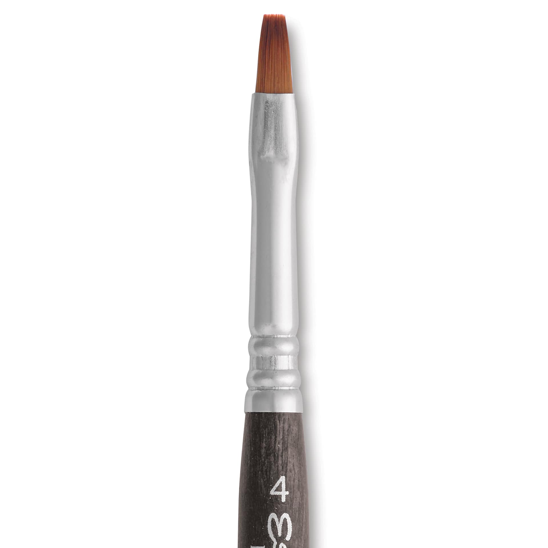 Escoda Prado Tame Synthetic Travel Brush - Bright, Short Handle, Size 4, close-up