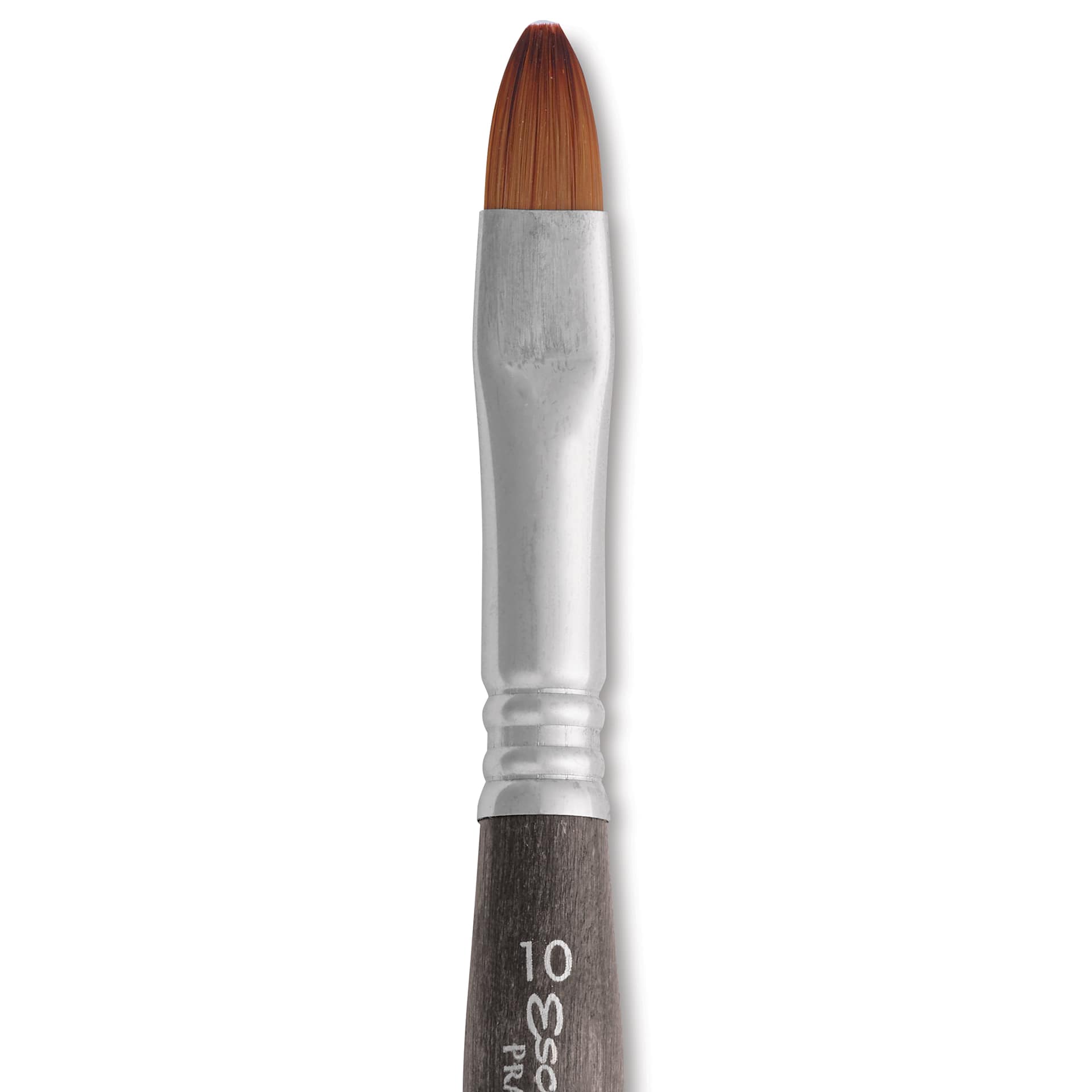Escoda Prado Tame Synthetic Travel Brush - Bright, Short Handle, Size 10, close-up