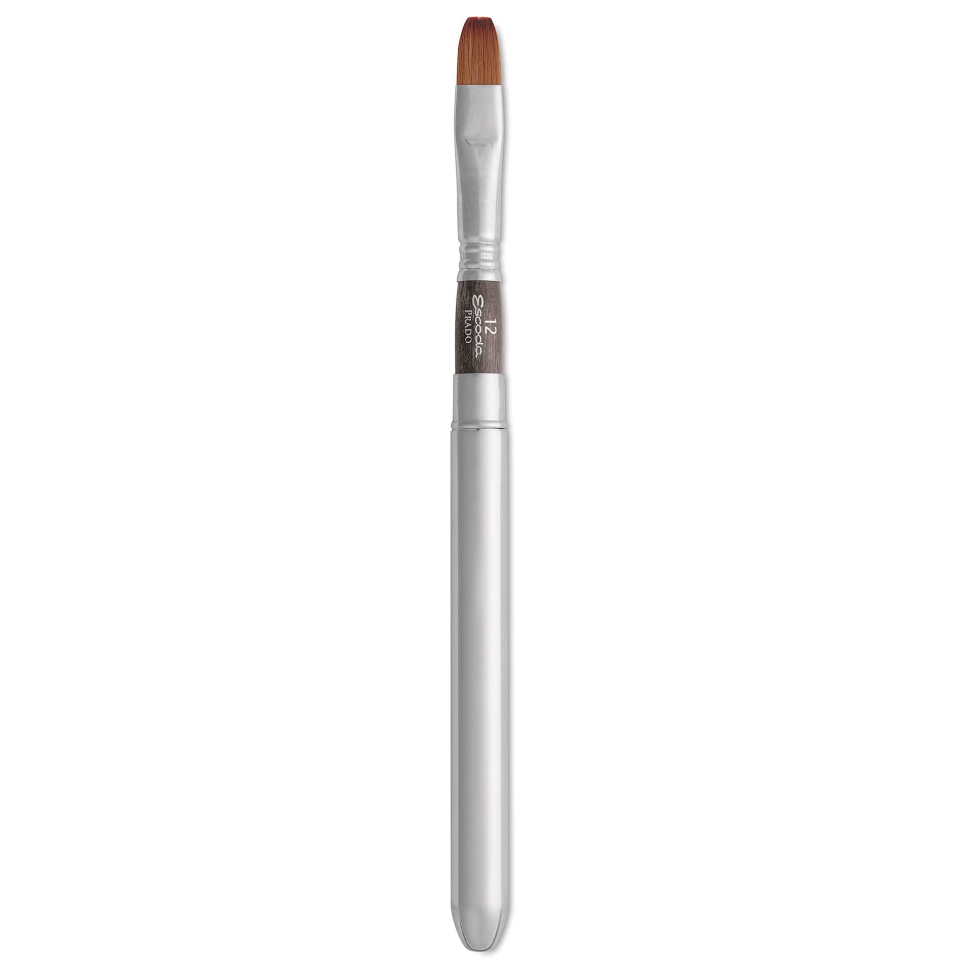 Escoda Prado Tame Synthetic Travel Brush - Bright, Short Handle, Size 12